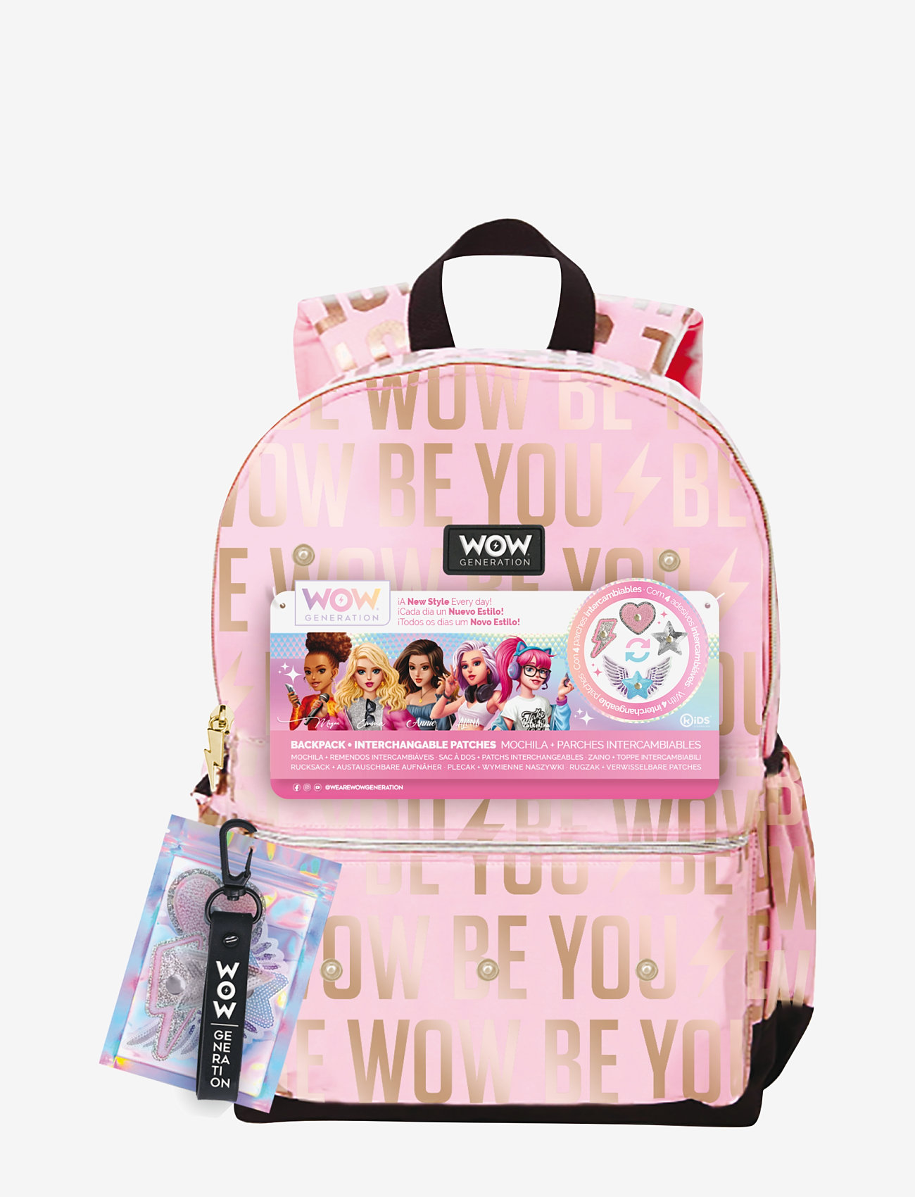 WOW Generation - WOW® Generation, Backpack w/patches, 40 x 30 cm - ryggsäckar - multi coloured - 0