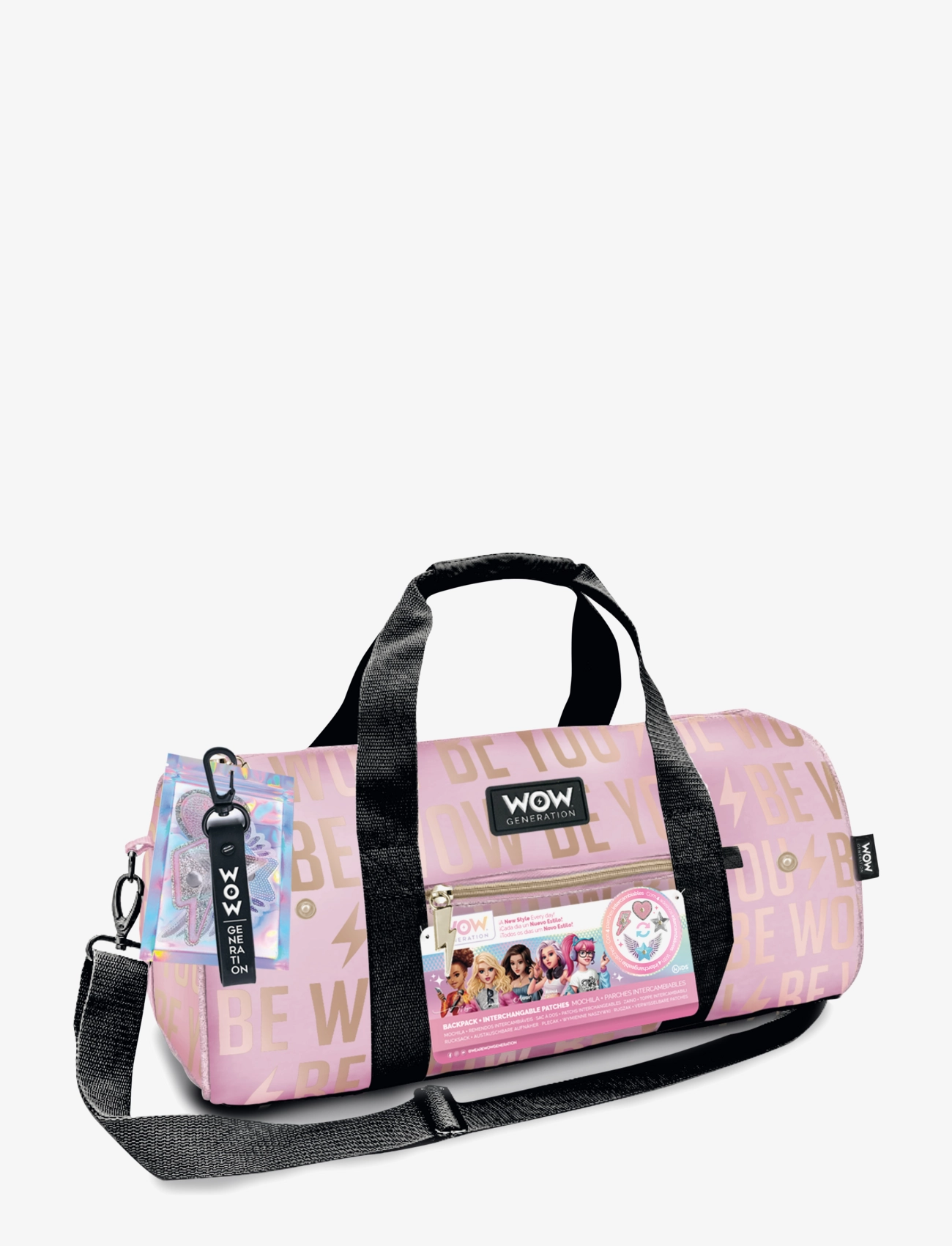 WOW GENERATION Wow Generation, Duffle Gym Tasche W/Patches, 43X22Cm Patterned - One Size - Kinder