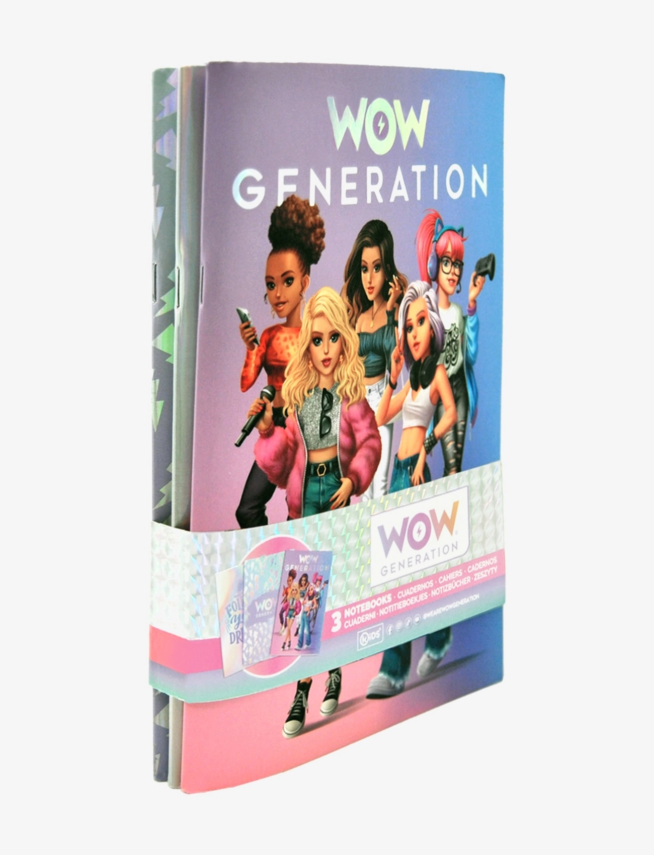 WOW Generation Wow Generation, A5 Notebook Soft Cover, 3-Pack, One Size, Drawing, Mehrfarbig/gemustert - Coloring & Craft Books, Kinder
