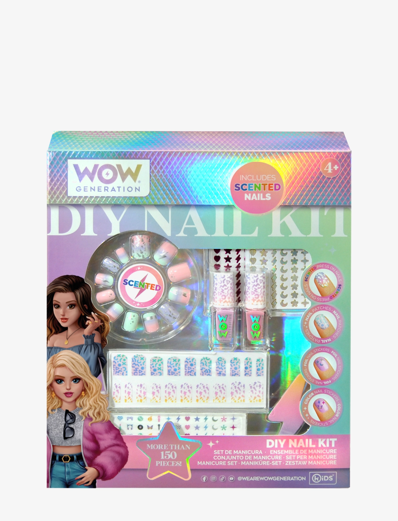 WOW Generation Wow Generation, Diy Nail Kit With Scented Nails, One Size, Costumes & Accessories, Mehrfarbig/gemustert - Makeup, Kinder