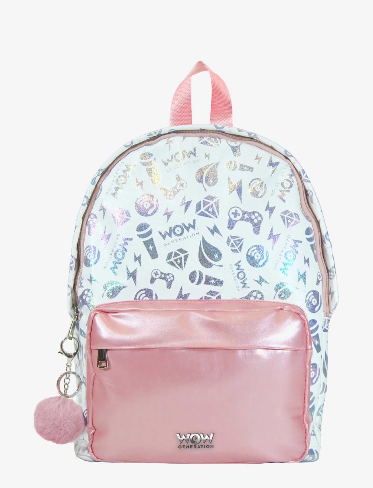 WOW GENERATION Wow Generation, Rucksack W/Pompom 40x30x13 Cm Patterned - One Size - Kinder