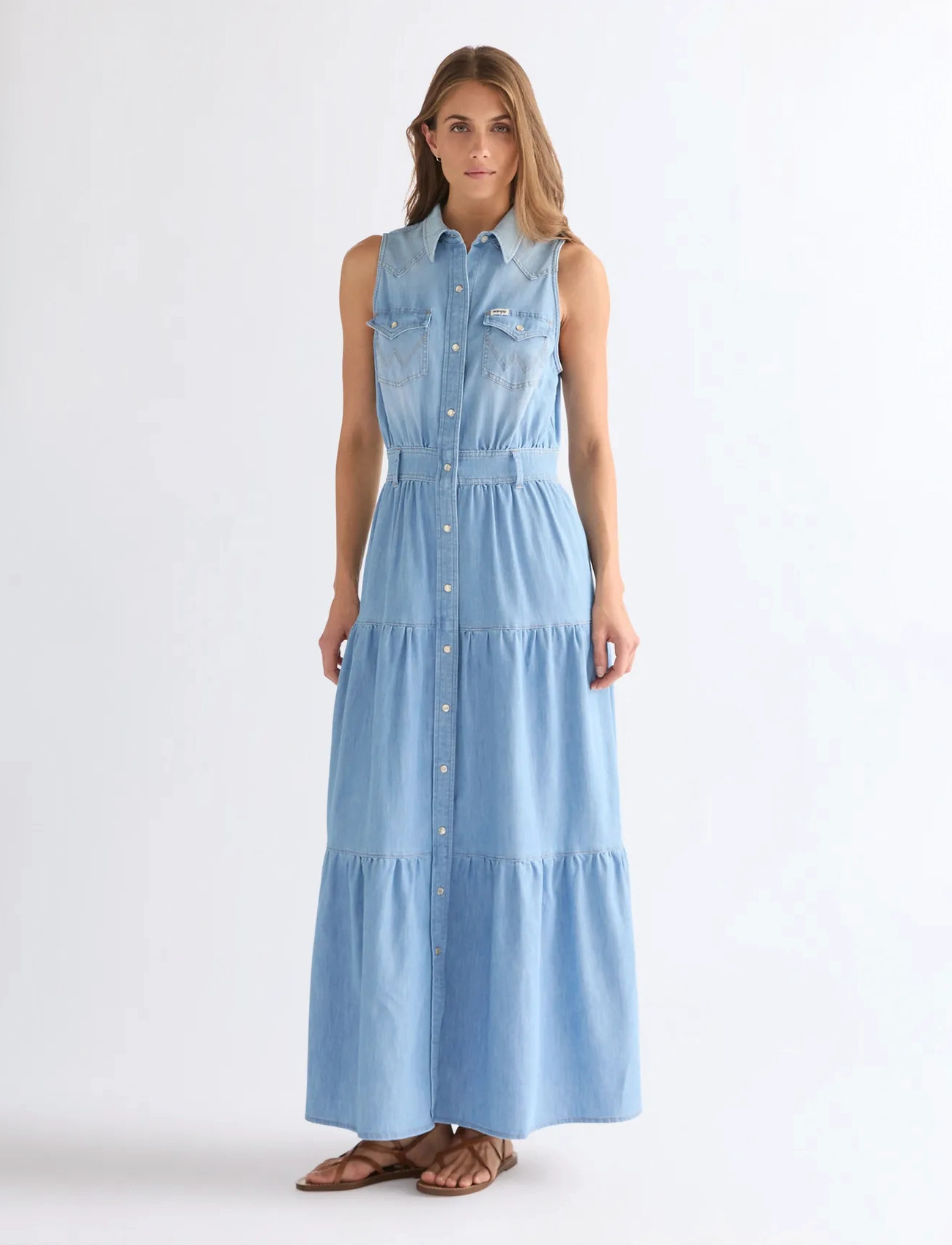 Wrangler Tiered Maxi Dress - - M x 00 1