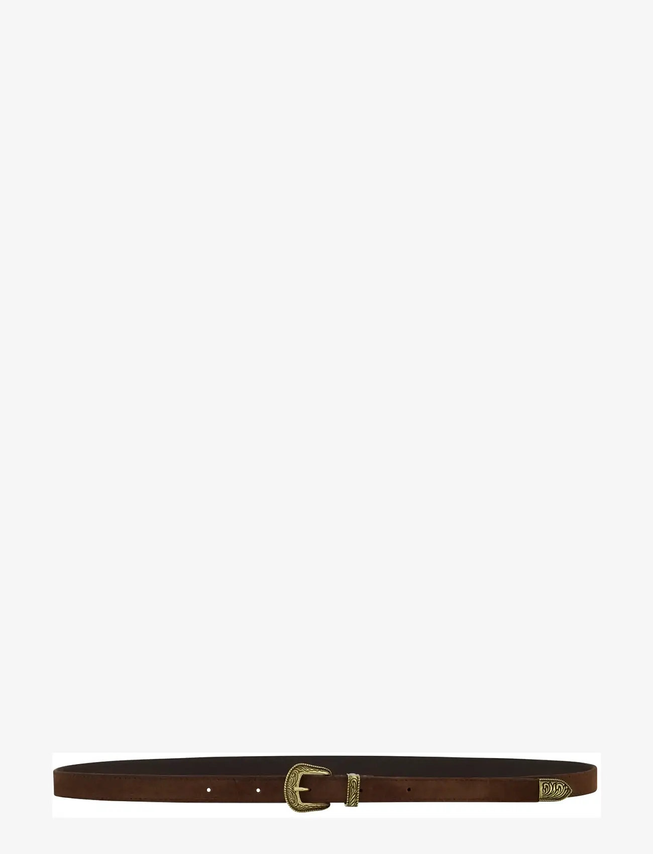 Wrangler - THIN WESTERN BELT - ledergürtel - brown suede - 1