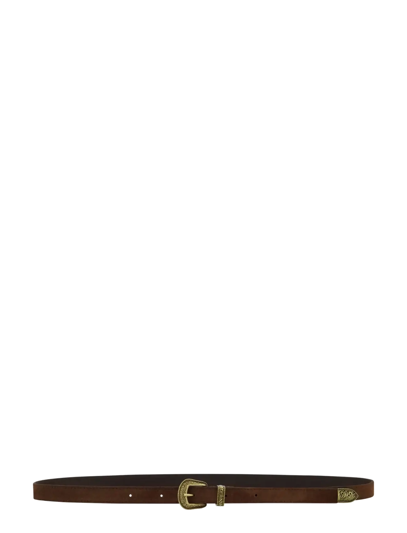 Wrangler THIN WESTERN BELT - Uus - BROWN SUEDE / brown