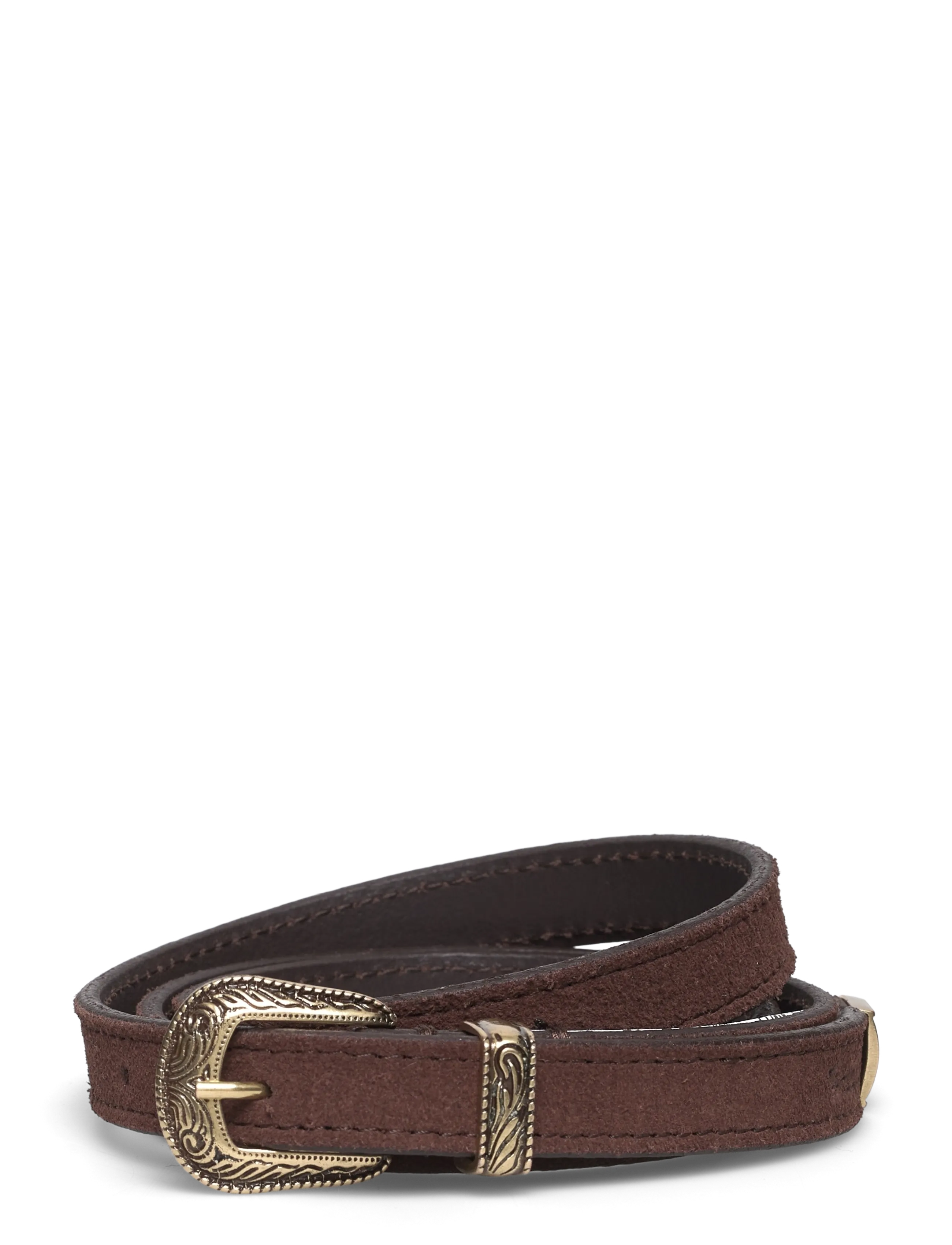 Wrangler THIN WESTERN BELT - Wrangler - BROWN SUEDE / brown