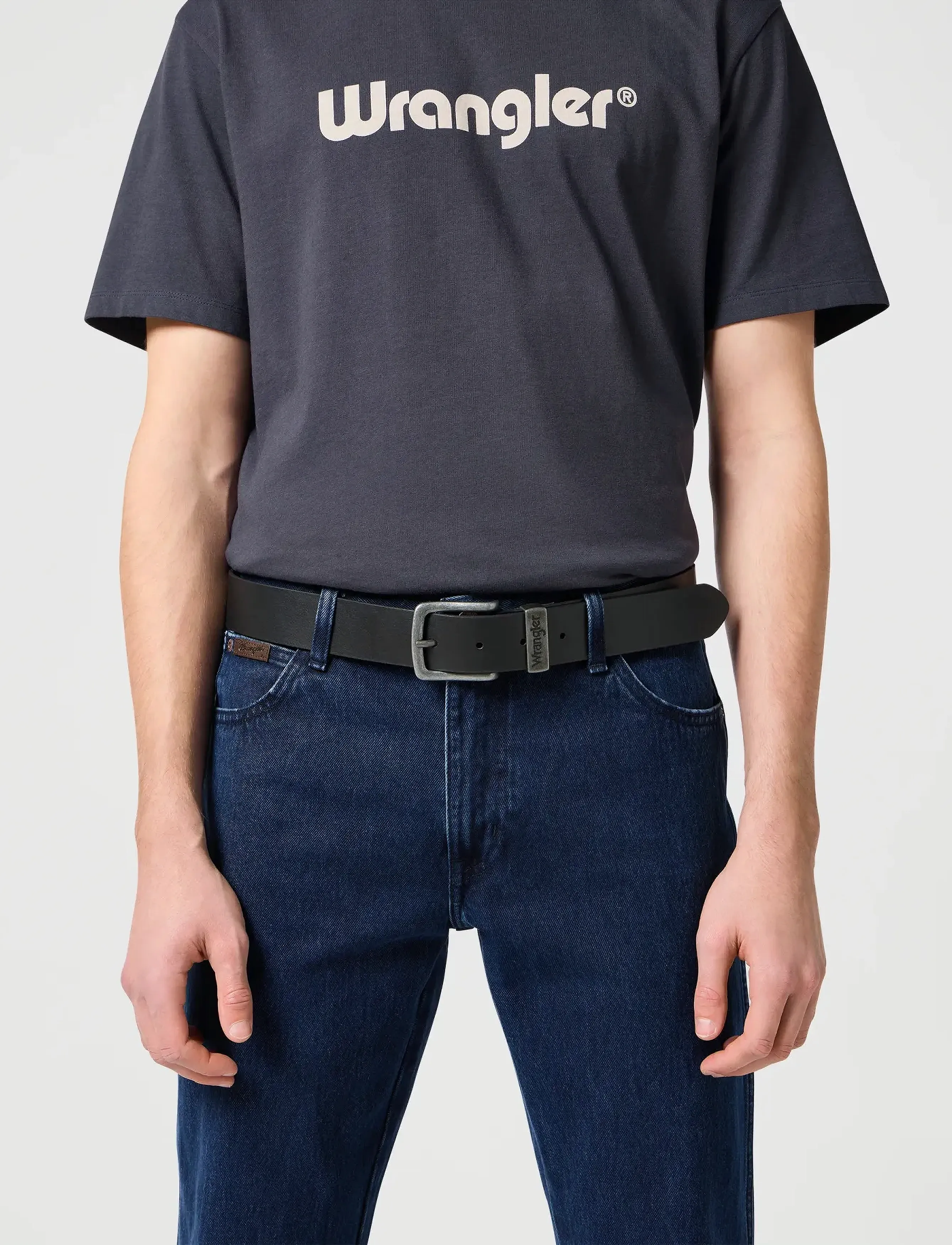 Wrangler Metal Loop, Mænd, Metalløkke Bælte, Sort, Str: 85