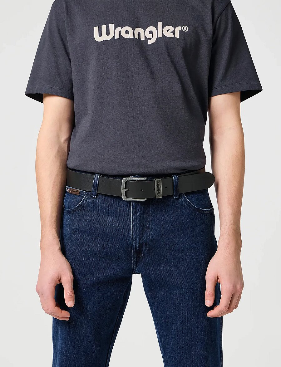 Wrangler - METAL LOOP - klassiska skärp - black - 0