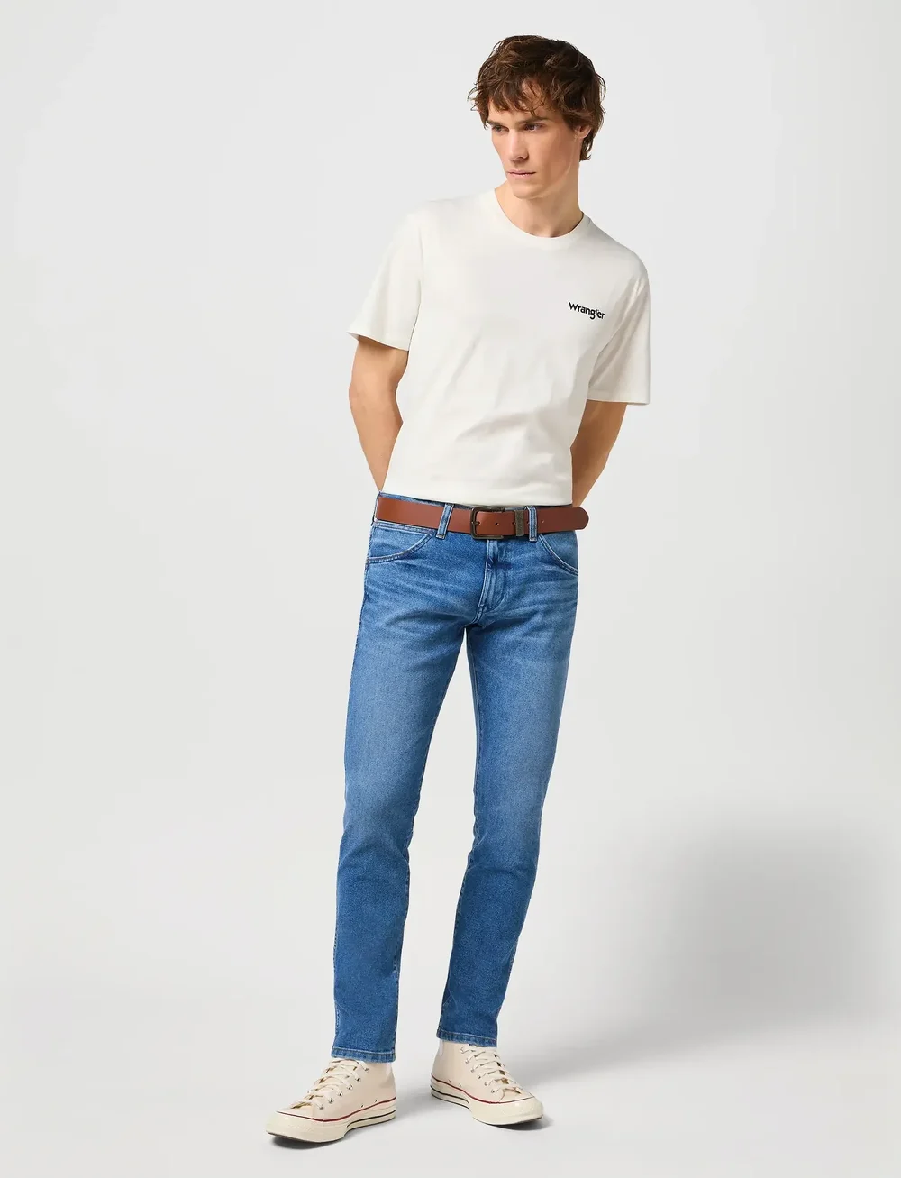 Wrangler - METAL LOOP - klassiska skärp - cognac - 3