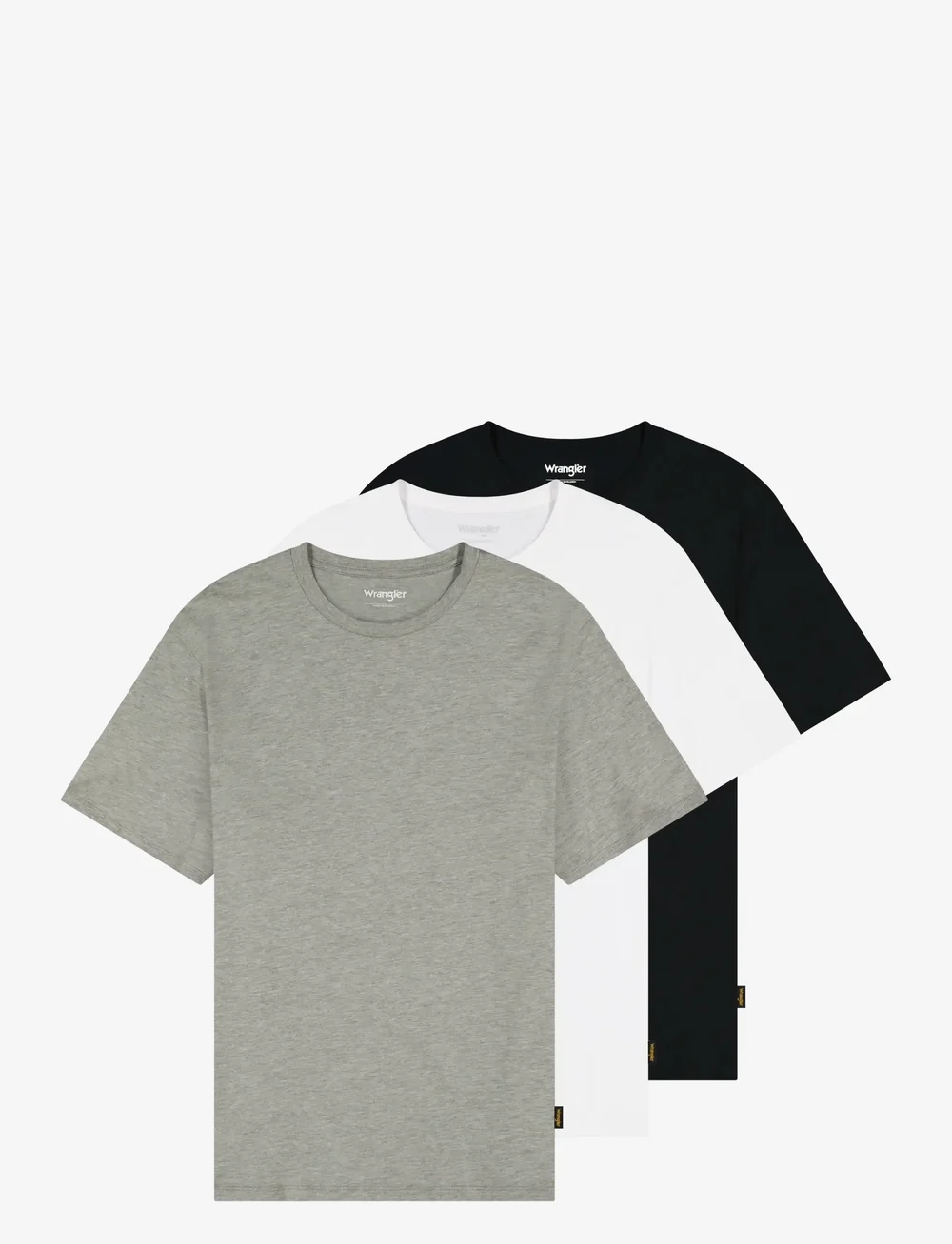 Wrangler - 3 PACK TEE - lühikeste varrukatega t-särgid - white grey black - 0