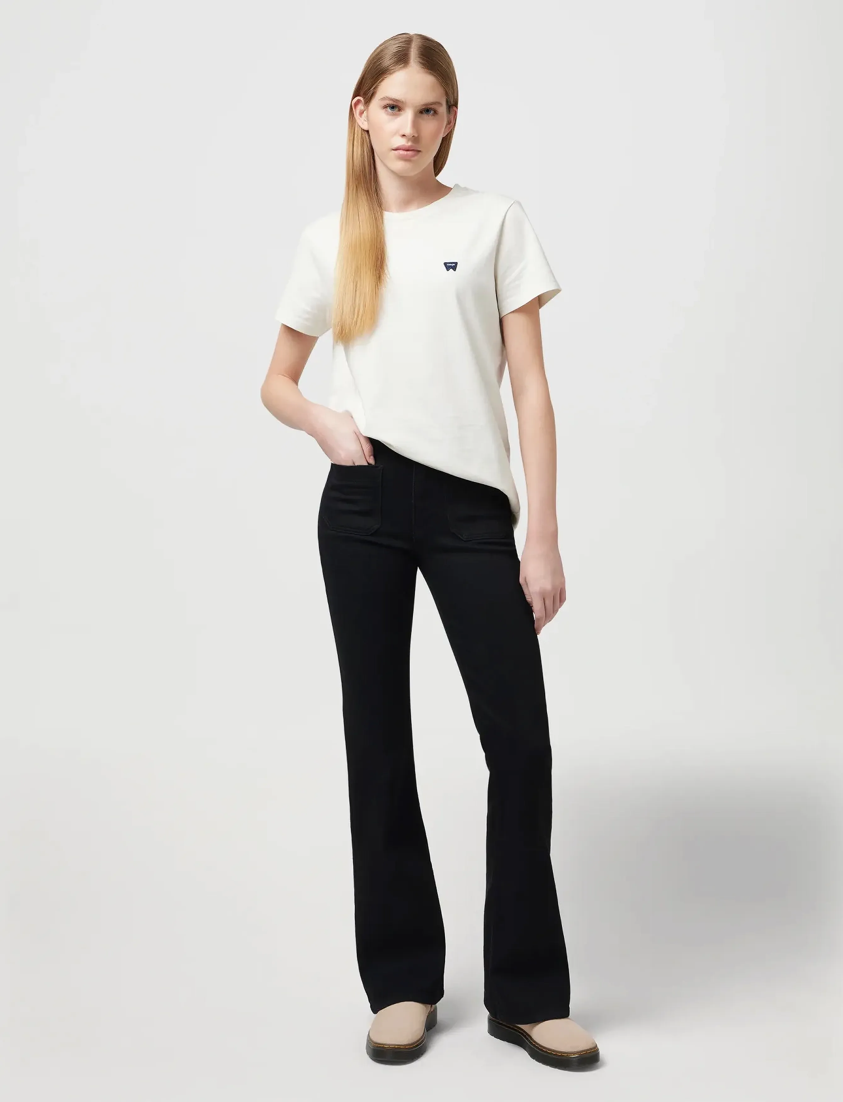 Wrangler - FLARE - utsvängda jeans - retro black - 3