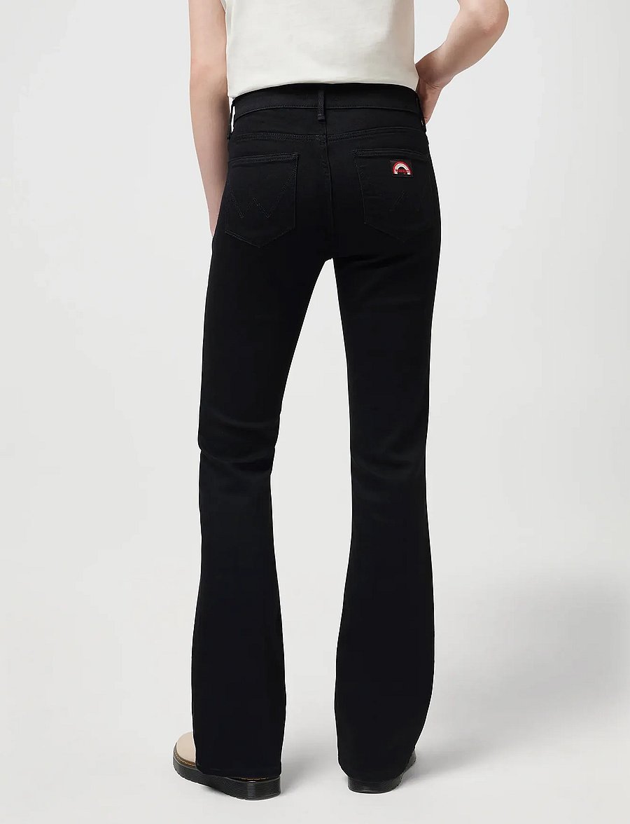 Wrangler - FLARE - utsvängda jeans - retro black - 4