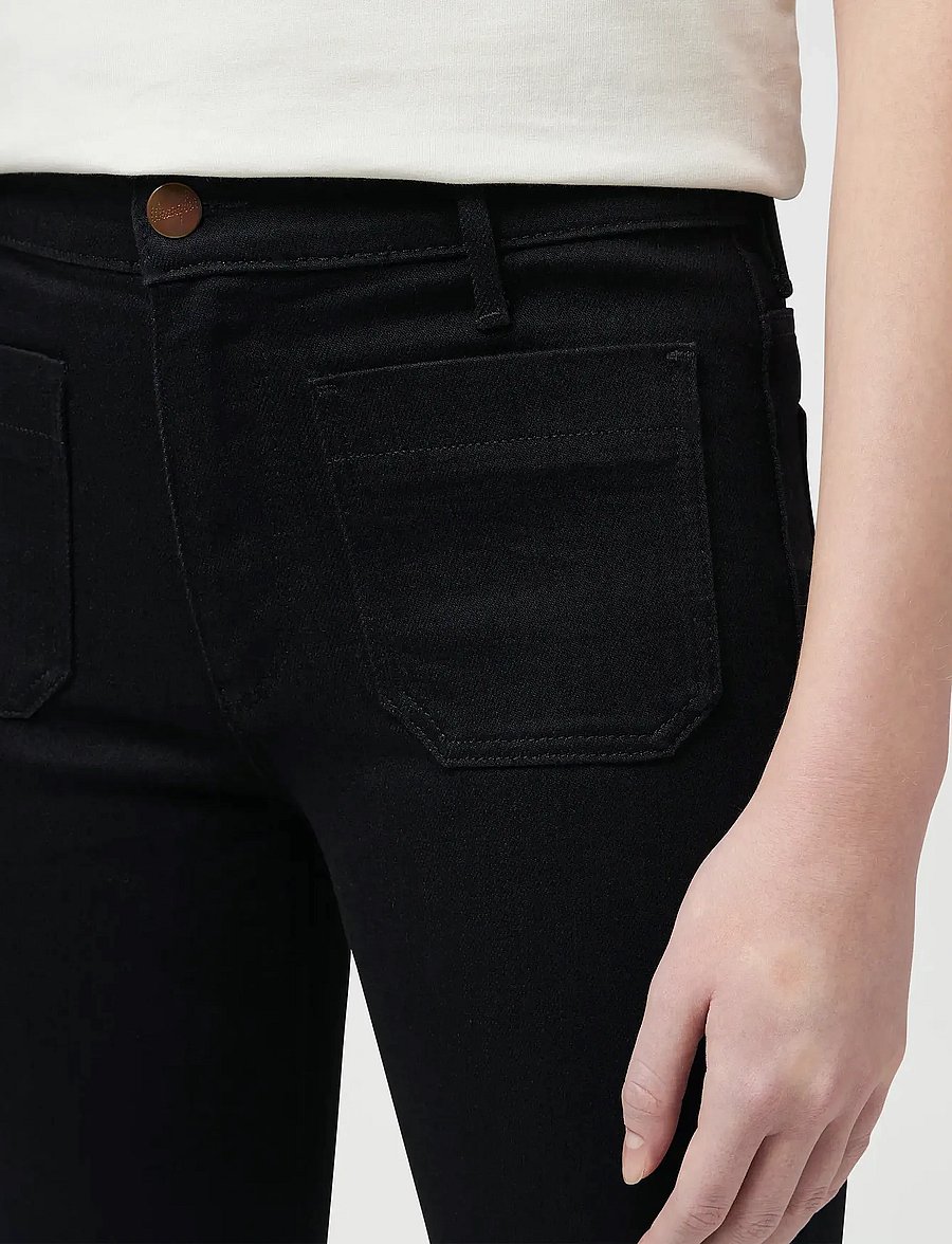 Wrangler - FLARE - utsvängda jeans - retro black - 5
