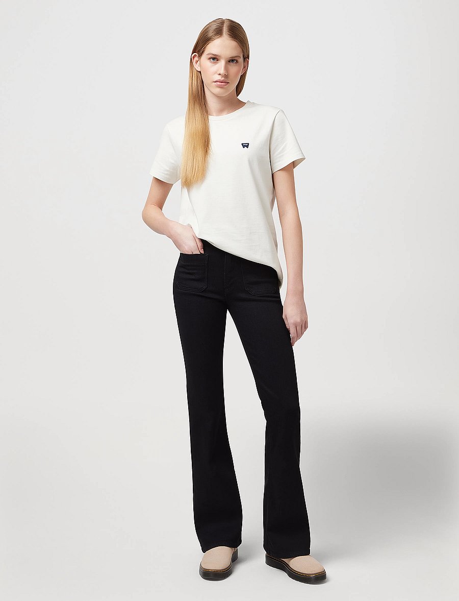 Wrangler - FLARE - alt eriti laia säärega teksad - retro black - 4