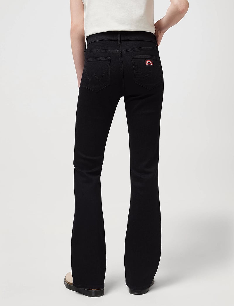 Wrangler - FLARE - schlaghosen - retro black - 5