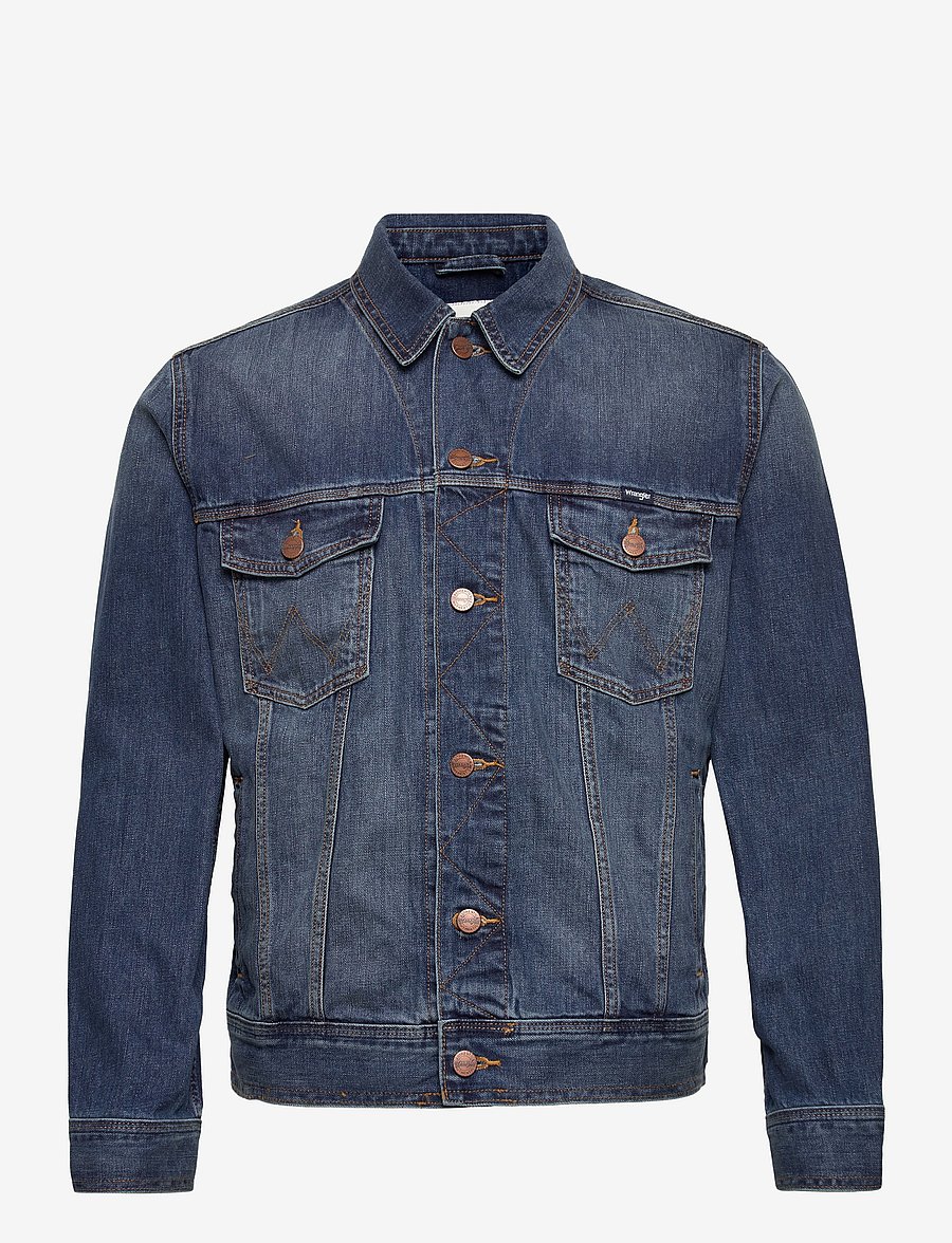 Wrangler - CLASSIC JACKET - voodrita teksatagid - mid stone - 1