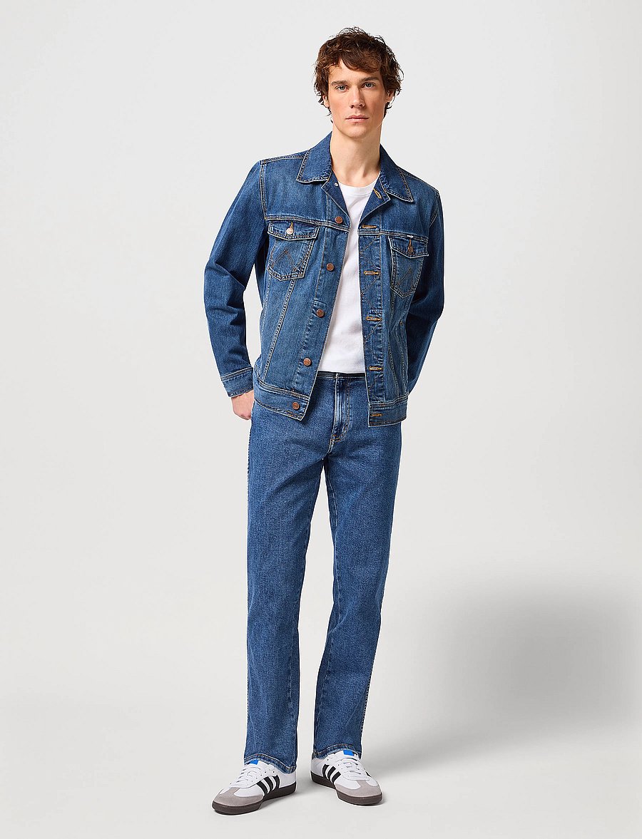 Wrangler - CLASSIC JACKET - voodrita teksatagid - mid stone - 3