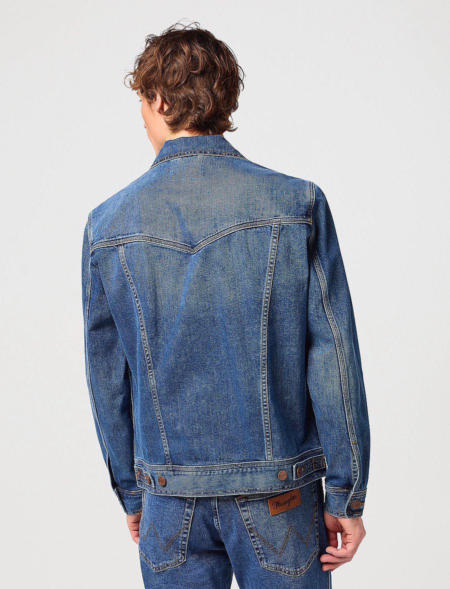 Wrangler - CLASSIC JACKET - voodrita teksatagid - mid stone - 4