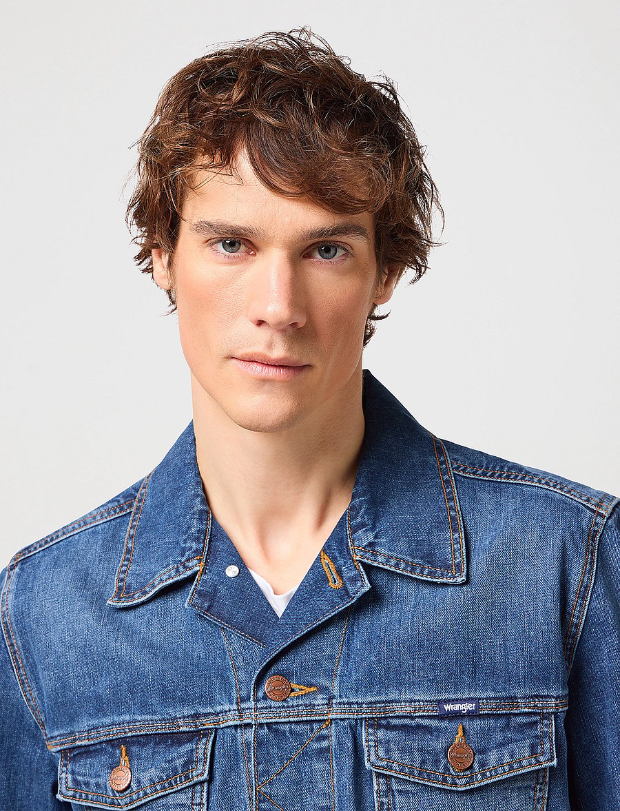 Wrangler - CLASSIC JACKET - voodrita teksatagid - mid stone - 5