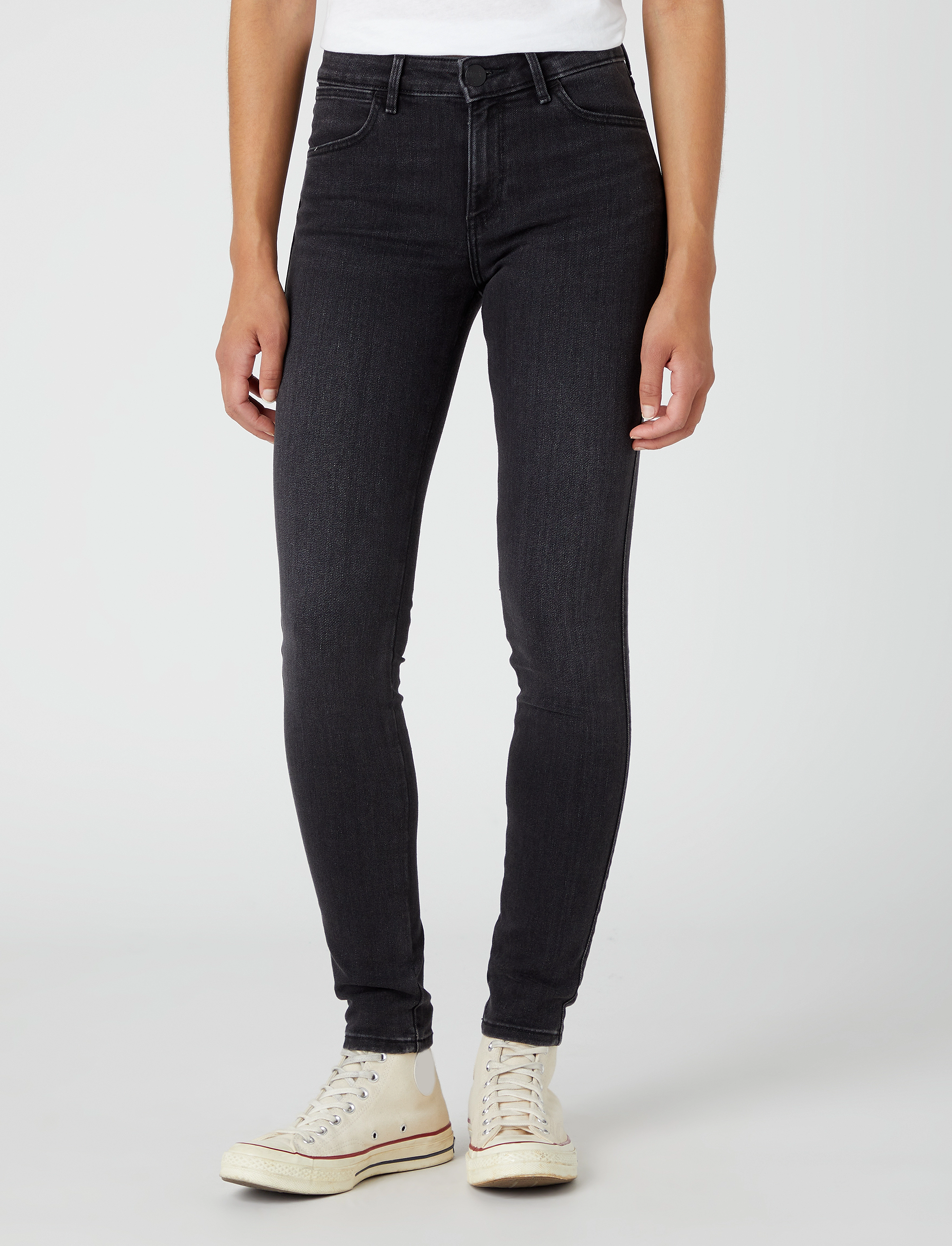 Wrangler Skinny, 38 x 32, Black, Jeans > Skinny, Dame