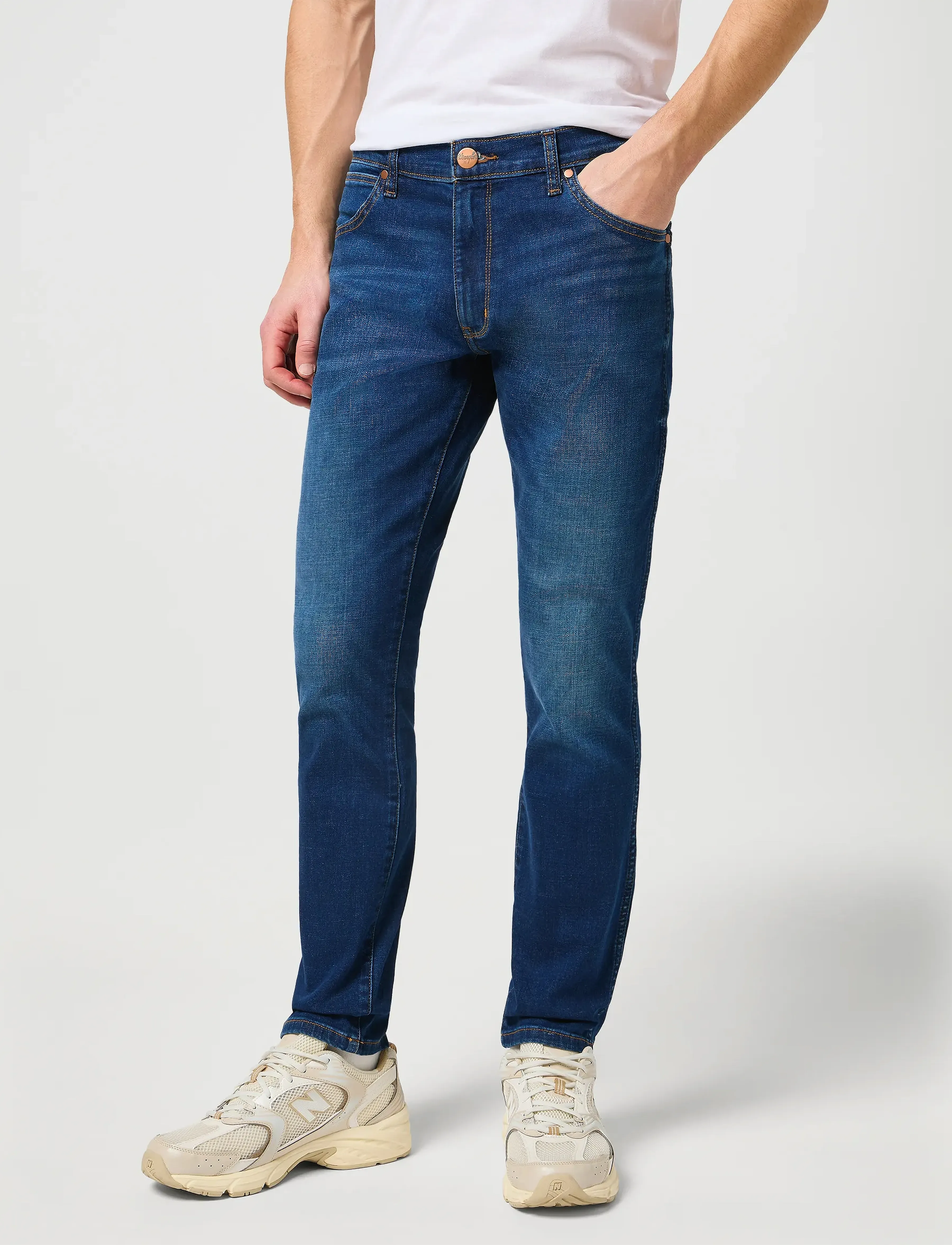 Wrangler Larston, 29 x 34, Blue, Jeans > Smalle, Herre