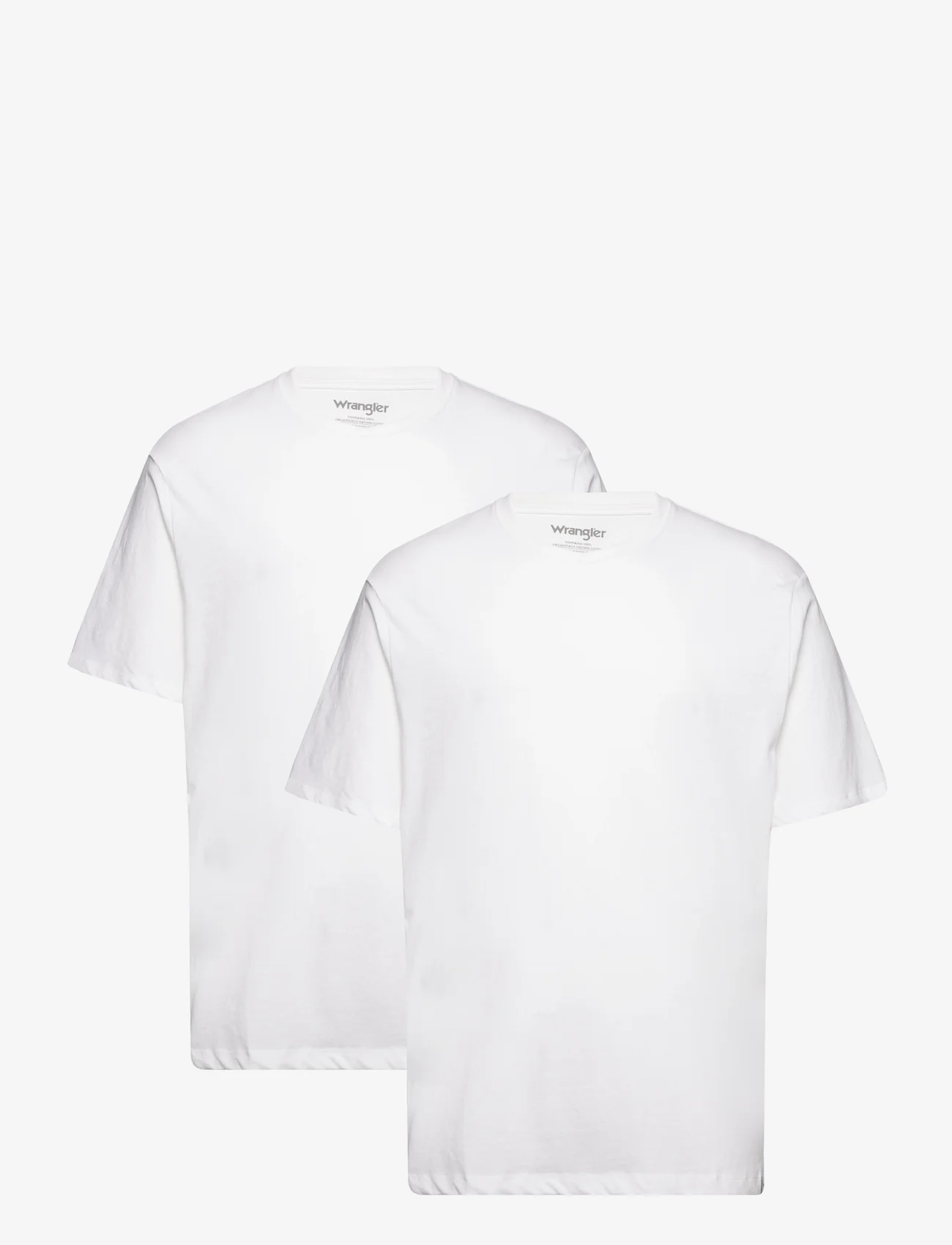 Wrangler - 2 PACK TEE - t-shirts - mid grey mel - 0