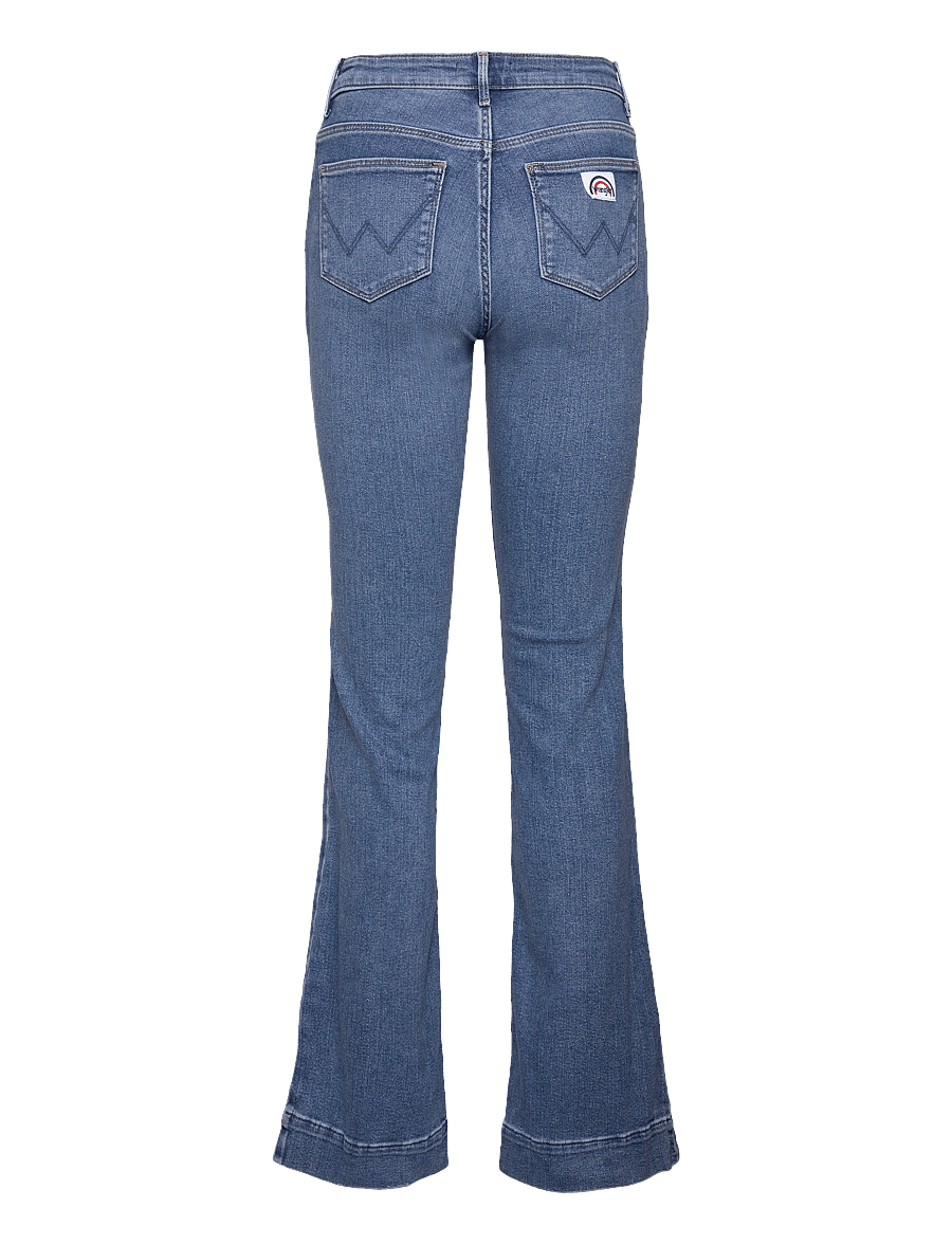 Wrangler - FLARE - džinsi ar zvanveida galiem - raven - 2