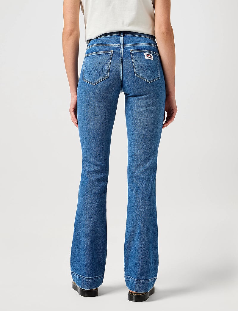 Wrangler - FLARE - alt eriti laia säärega teksad - raven - 4