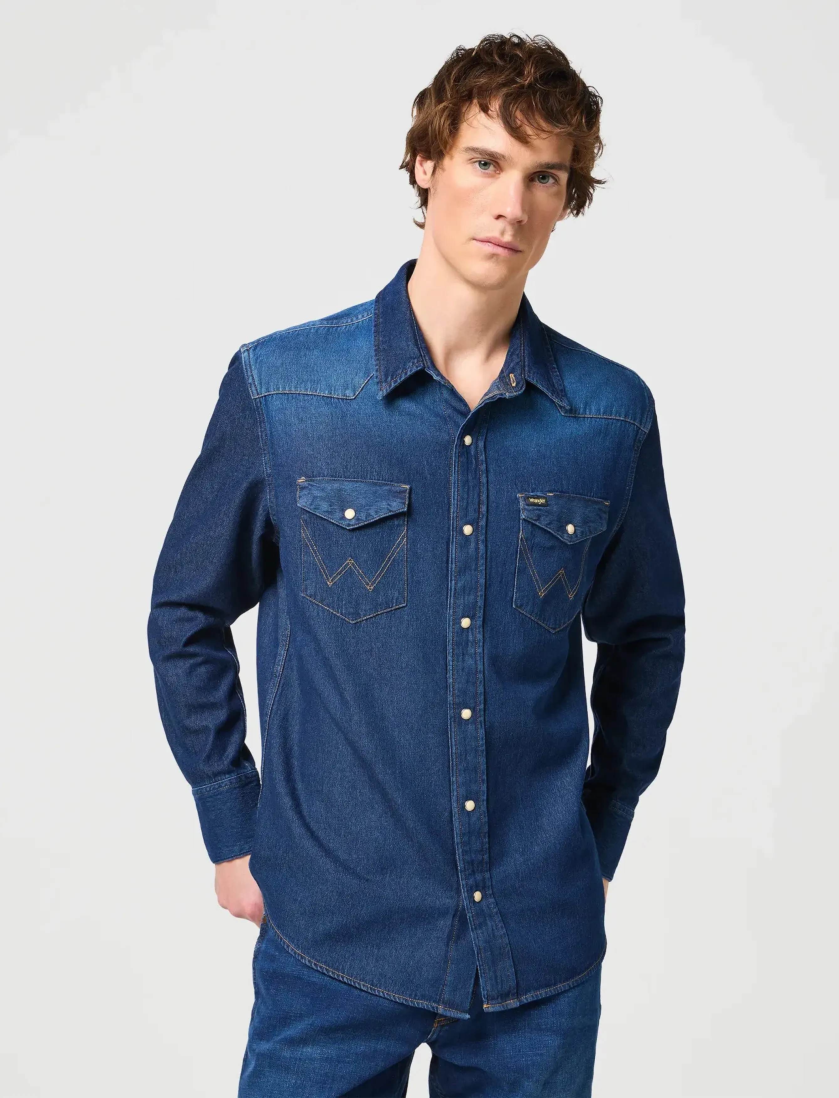 Wrangler 27MW - Teksasärgid - DARK STONE / blue