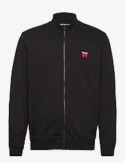Wrangler - FUNNEL NECK ZIP - truien en hoodies - real black - 0