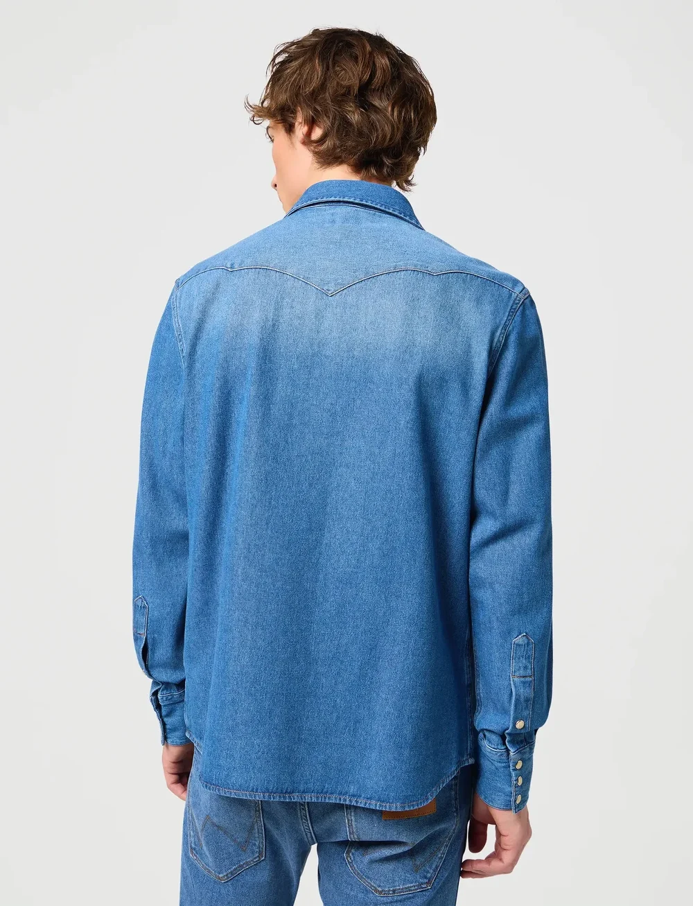 Wrangler - 27MW - denim shirts - icon mid stone - 4