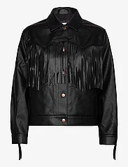 Wrangler - WILD FRINGE JACKET - spring jackets - black - 0