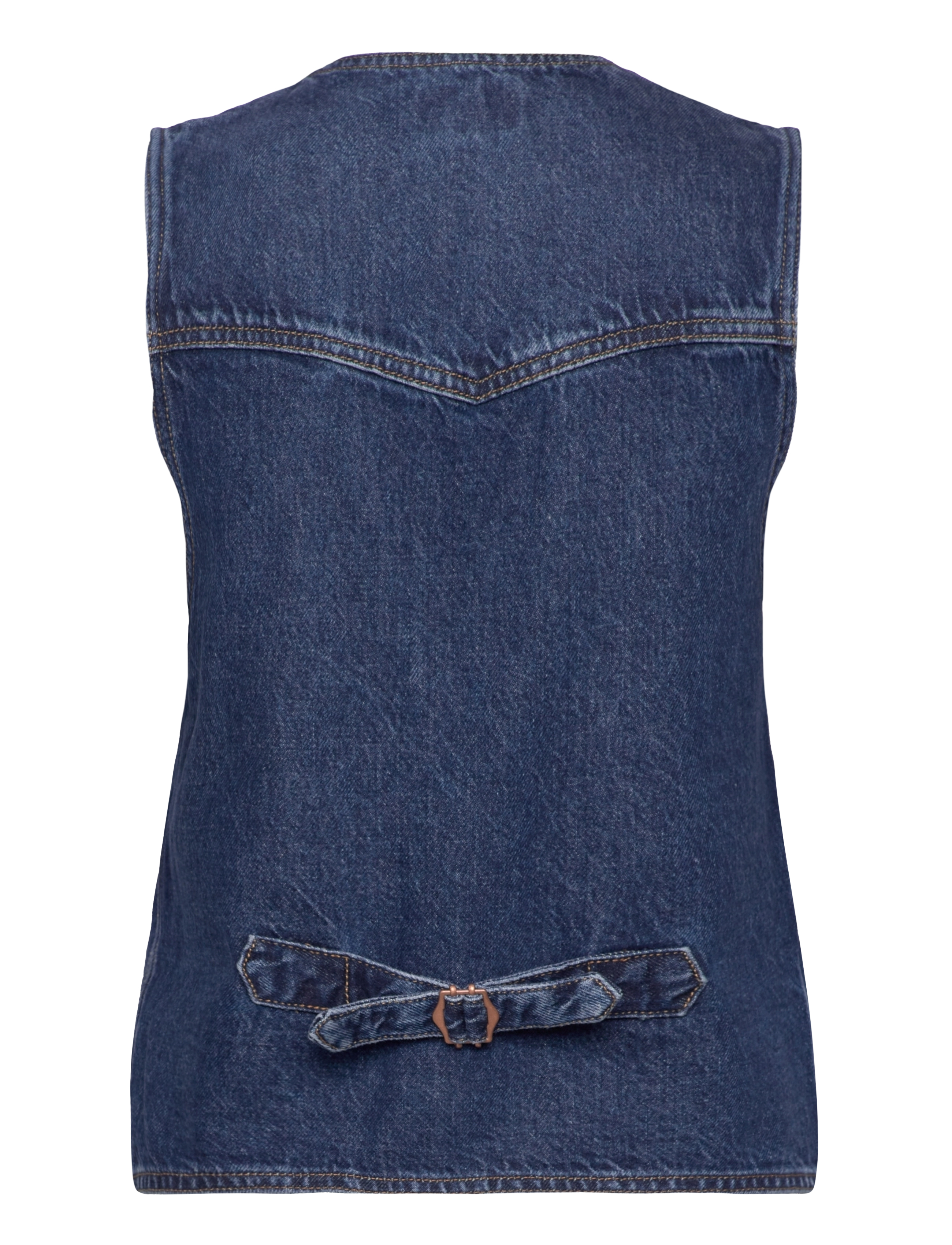 Wrangler - SLIM VEST - dark wash - 1