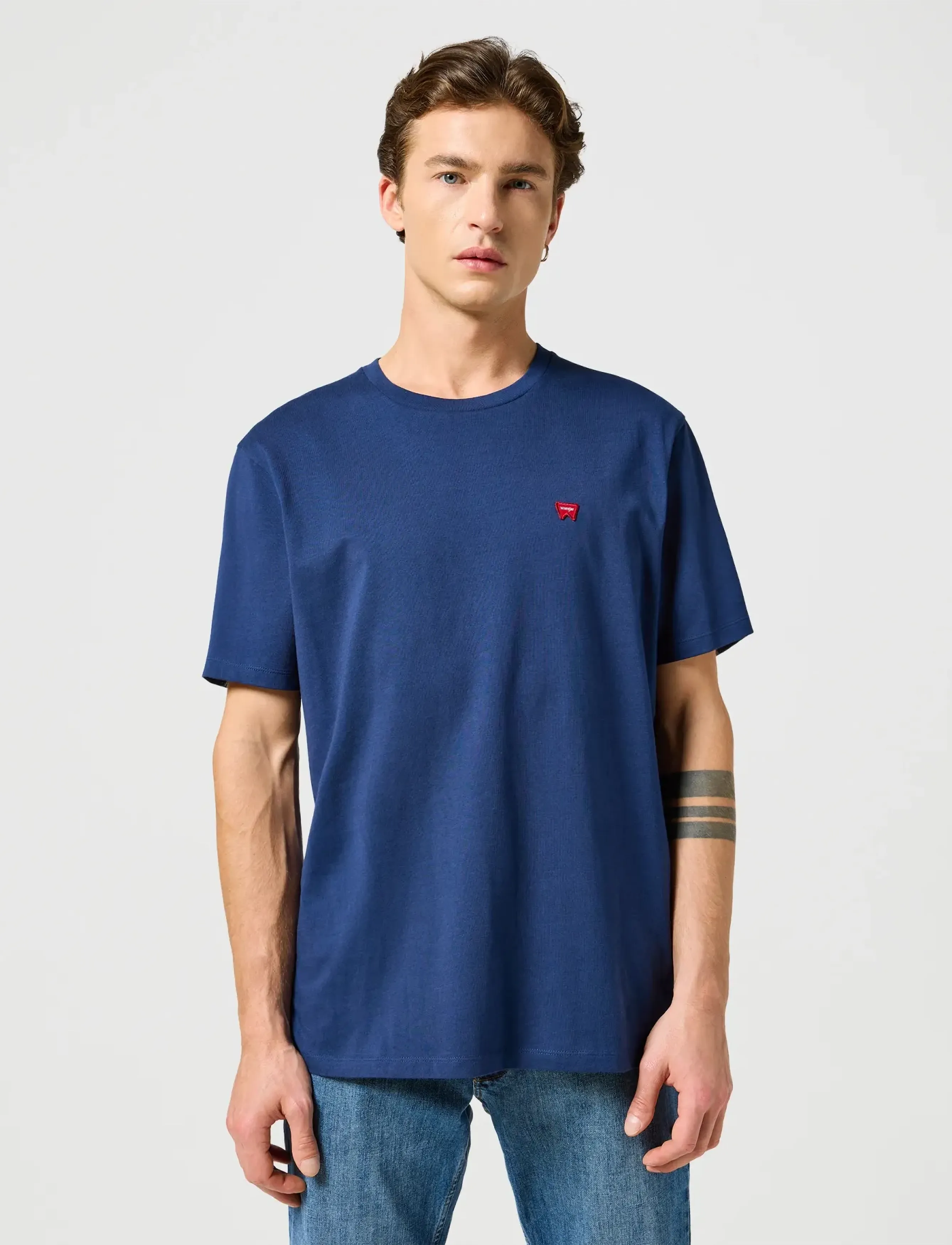 Wrangler Sign Off Tee, M, Navy, T-Shirts > Kortærmede, Herre