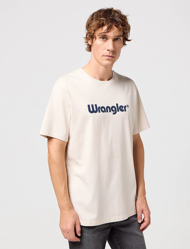 Wrangler - LOGO TEE - kurzärmelig - white - 0