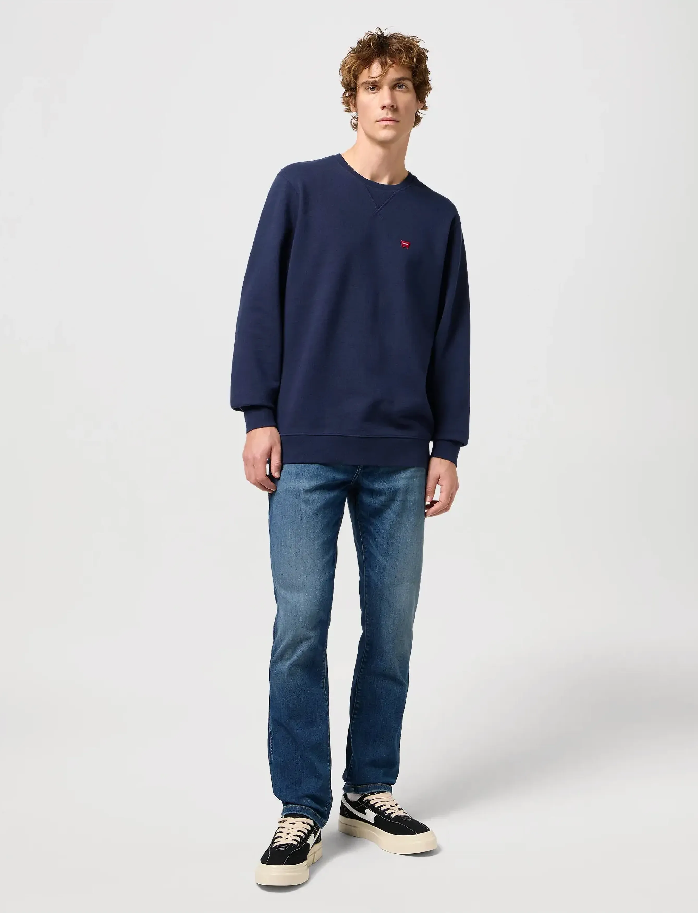 Wrangler - SIGN OFF CREW - sweatshirts - navy - 3