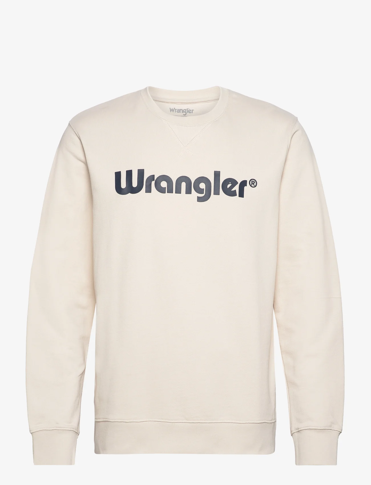 Wrangler - LOGO CREW SWEAT - sweatshirts - vintage white - 0