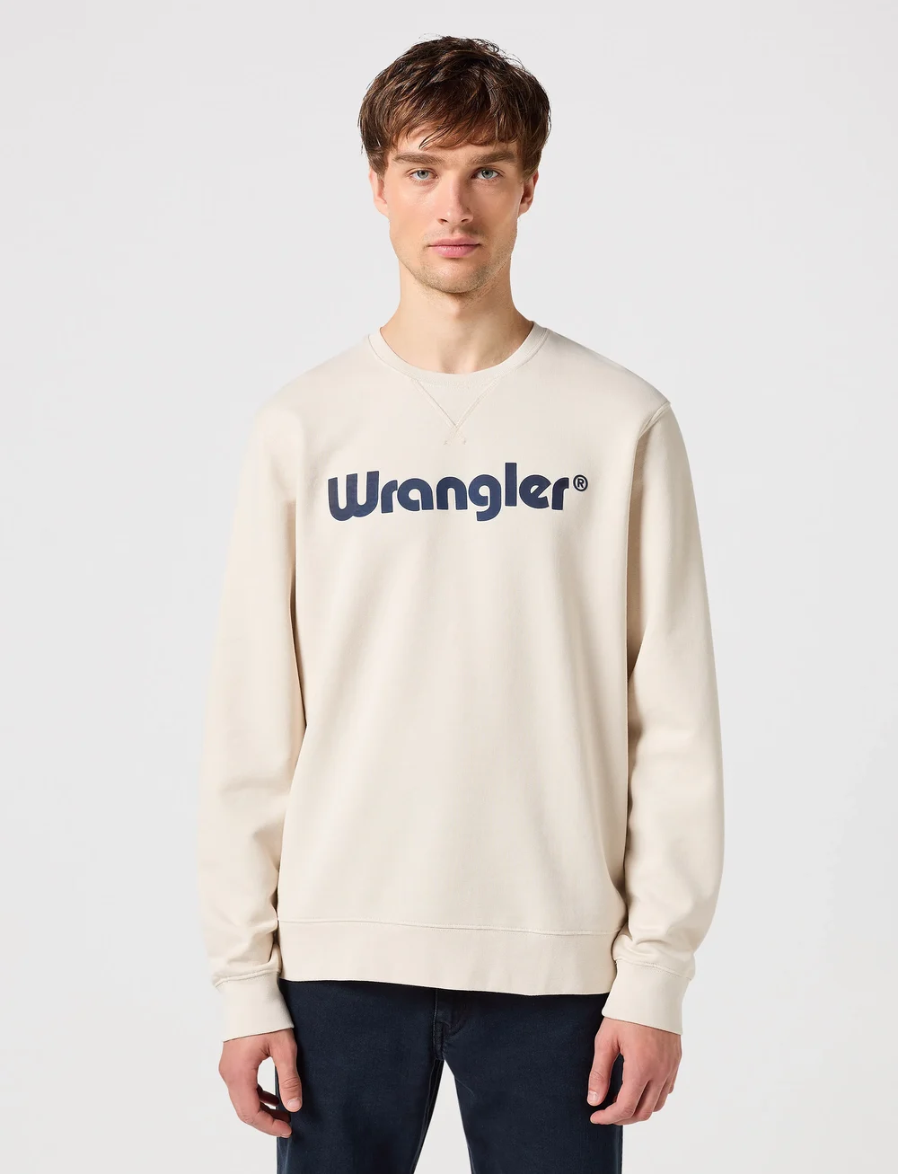 Wrangler - Logo Crew Sweat - kollektsioonid - vintage white - 0