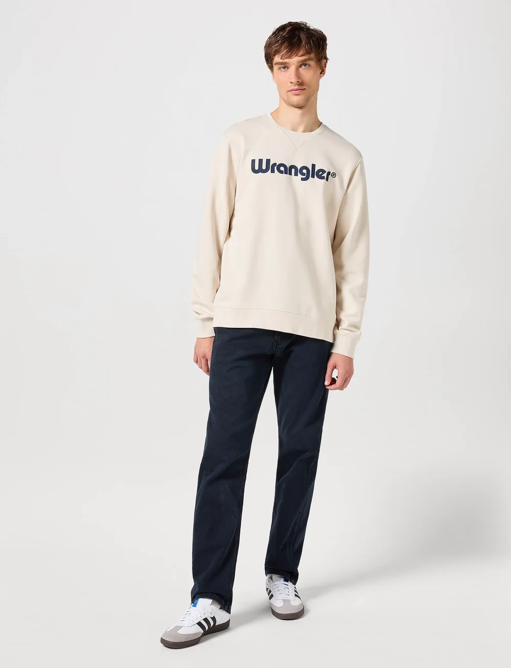 Wrangler - Logo Crew Sweat - kollektsioonid - vintage white - 3