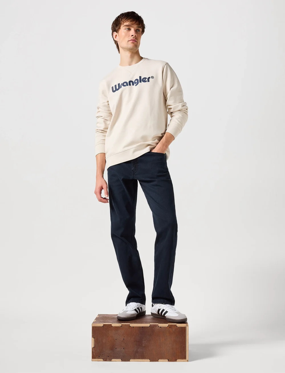 Wrangler - Logo Crew Sweat - kollektsioonid - vintage white - 5