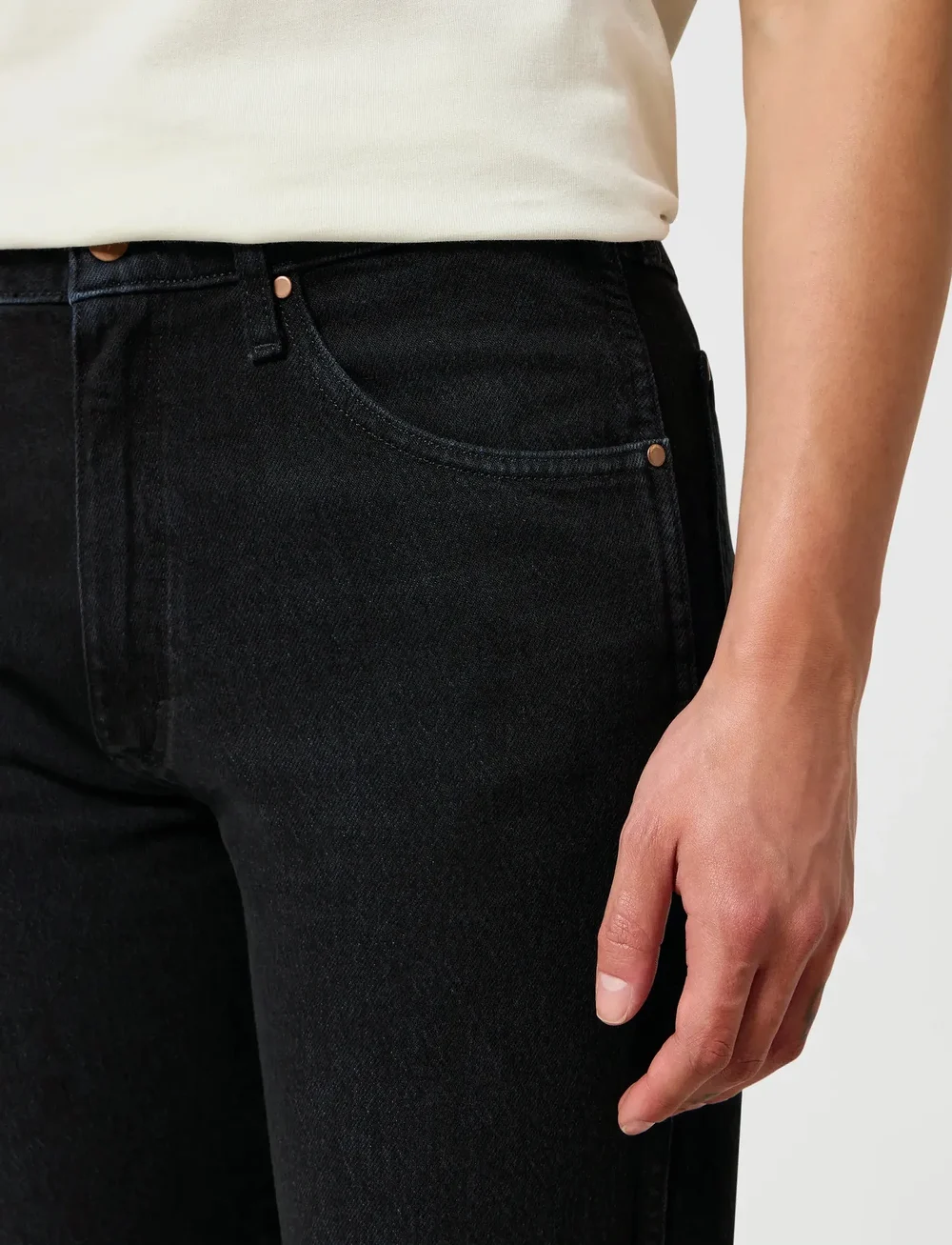 Wrangler - SUNSET - sirge säärega teksad - black - 5