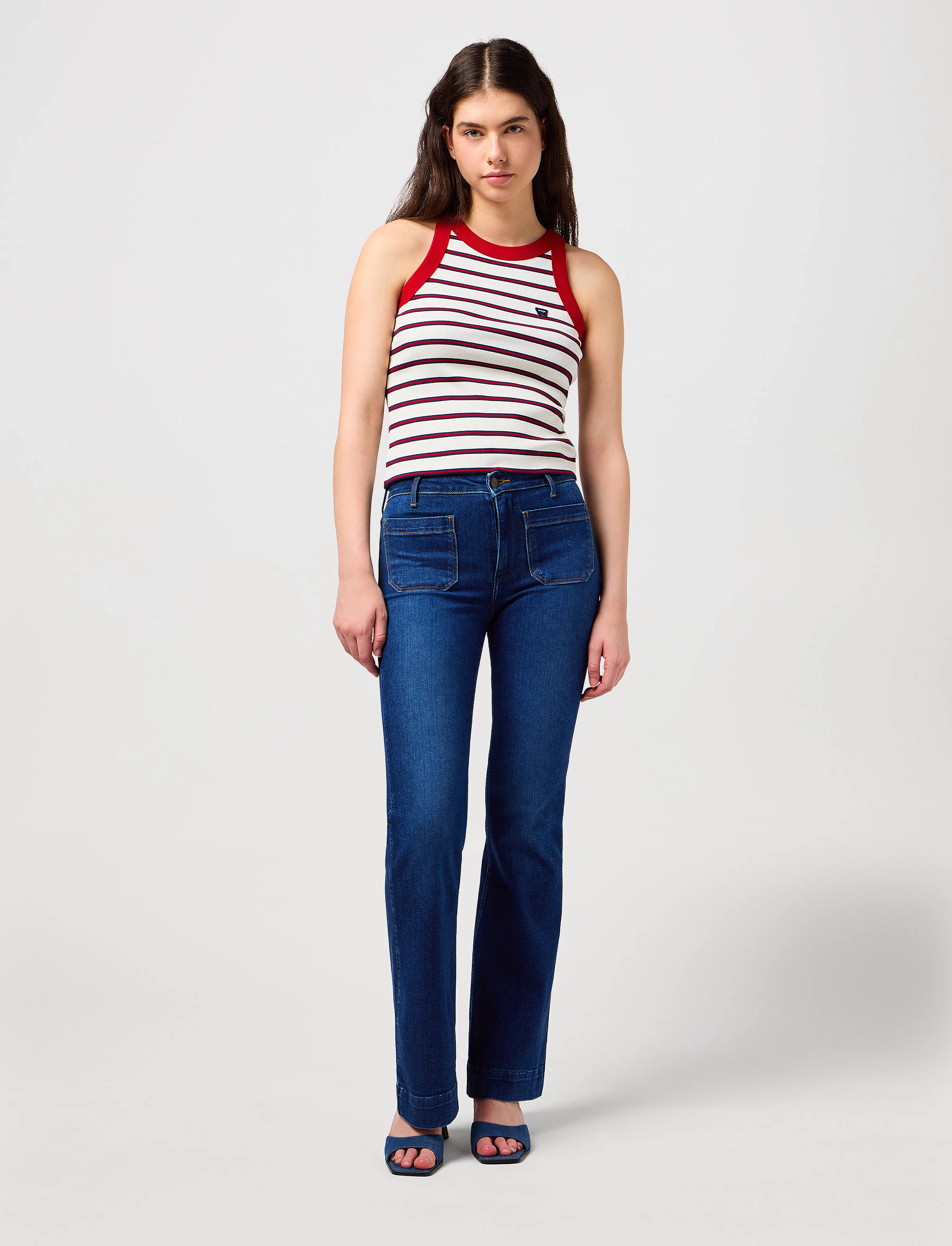 Wrangler - FLARE - utsvängda jeans - dark wash - 3