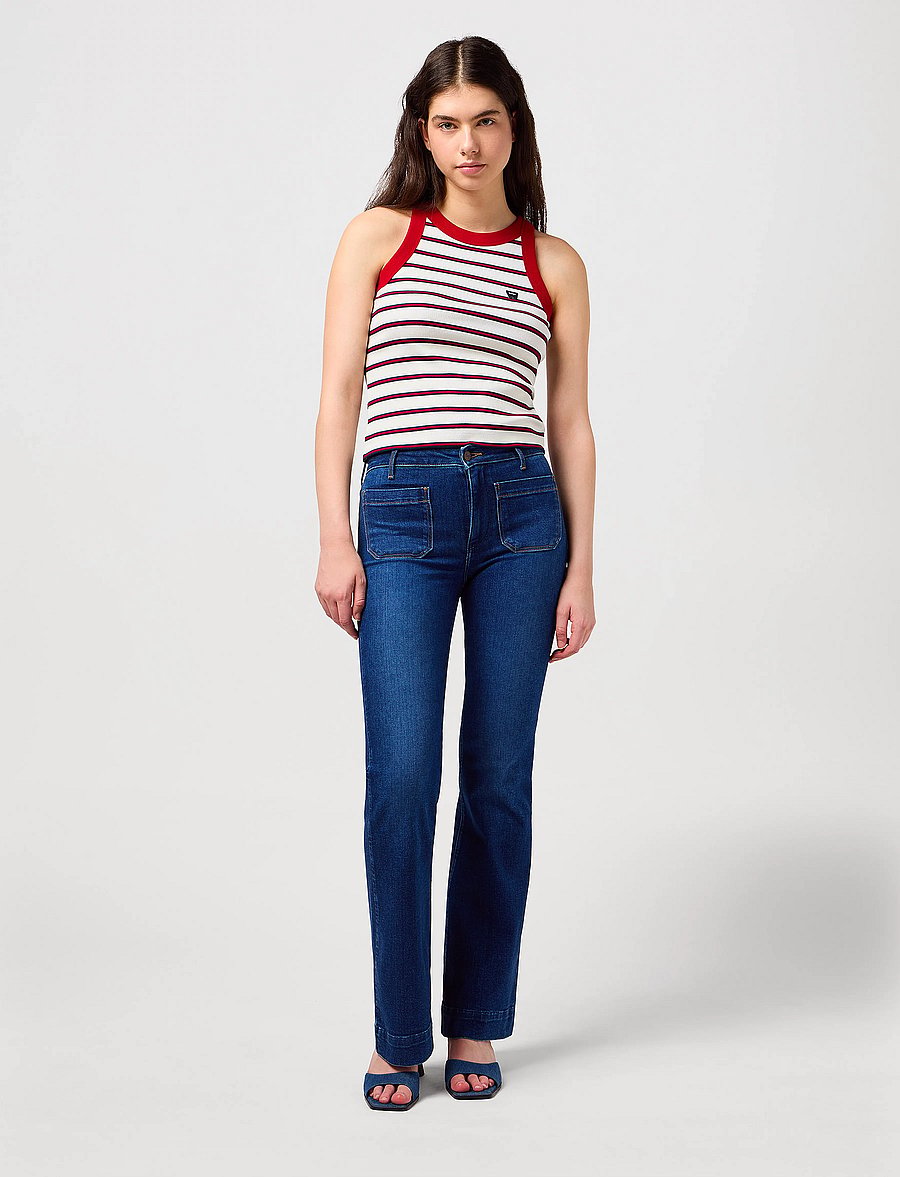Wrangler - FLARE - utsvängda jeans - dark wash - 3