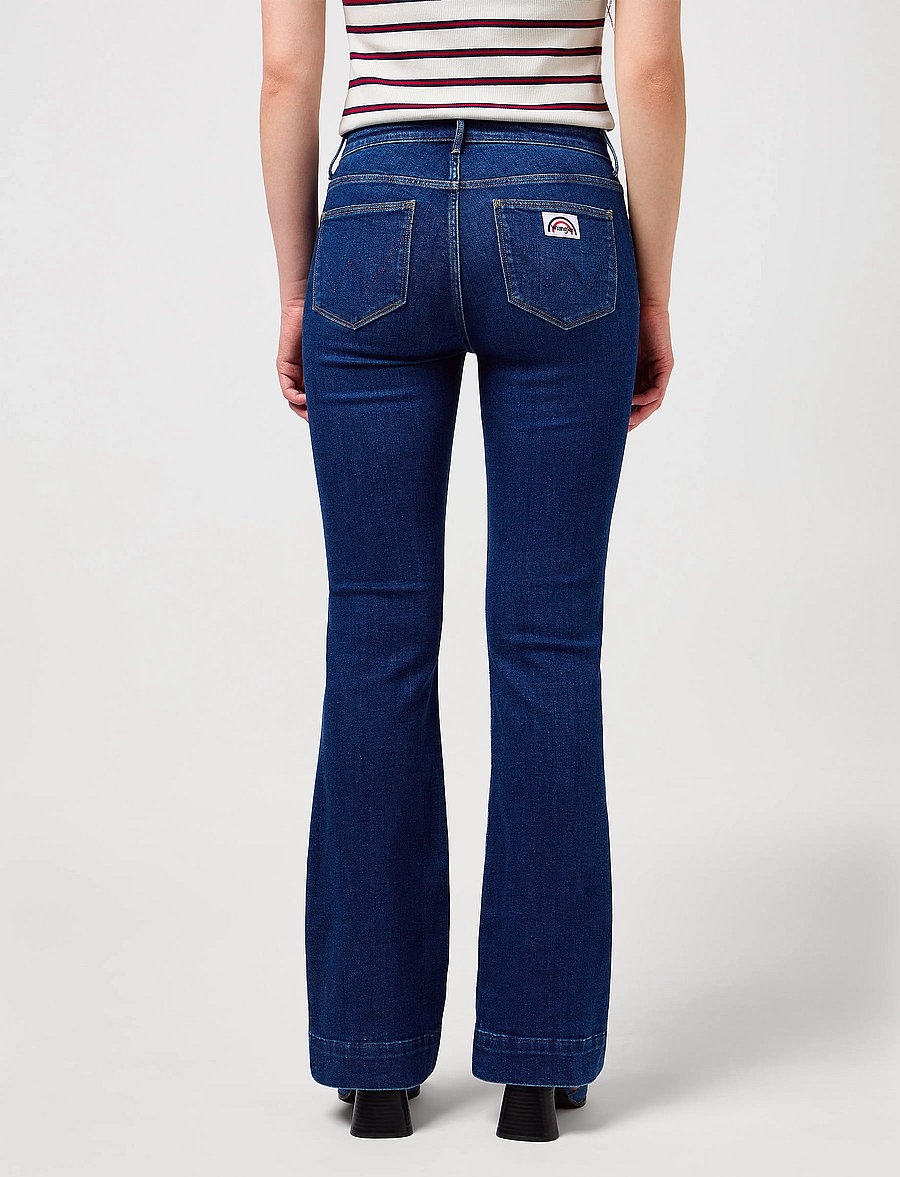 Wrangler - FLARE - utsvängda jeans - dark wash - 4
