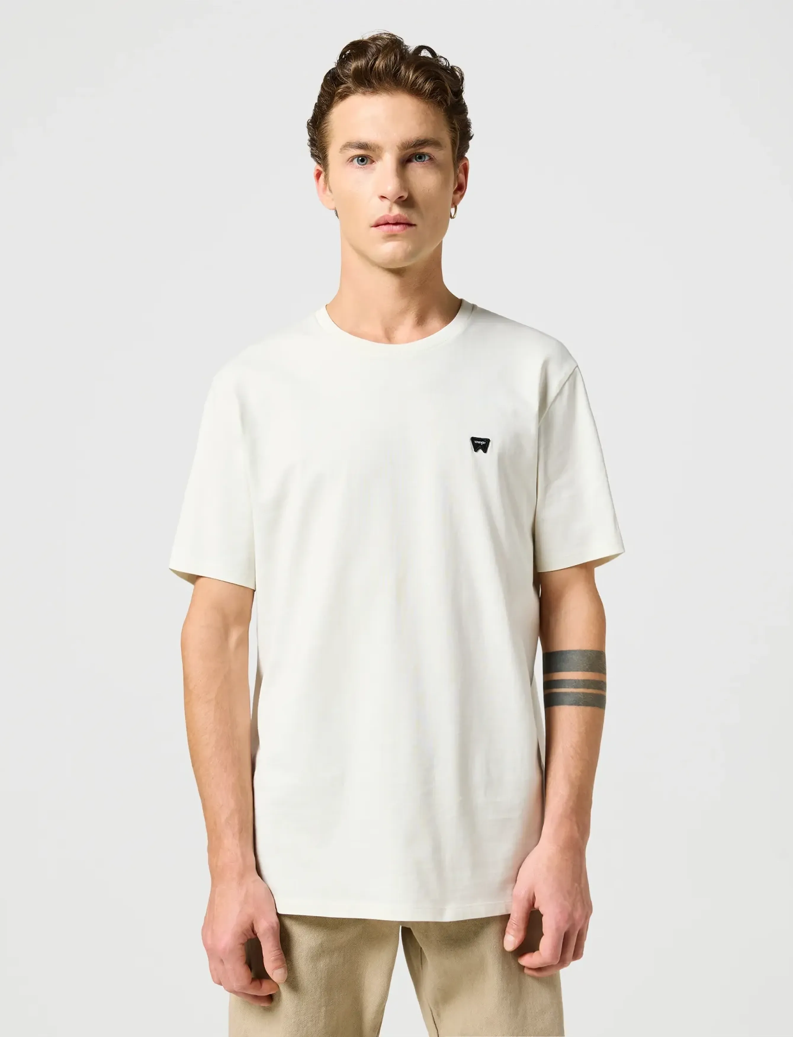 Wrangler Sign Off Tee, XL, White, T-Shirts > Kortærmede, Herre