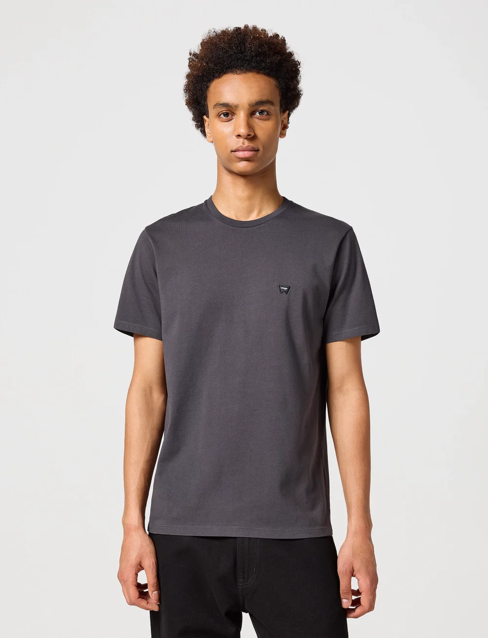 Wrangler - SIGN OFF TEE - kortærmede t-shirts - faded black - 0