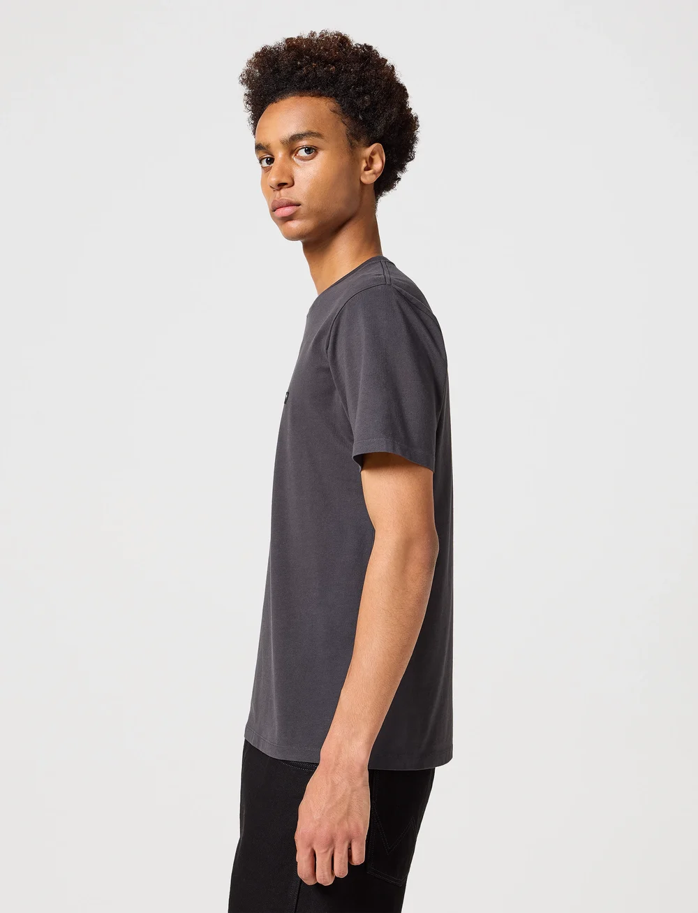 Wrangler - SIGN OFF TEE - kortærmede t-shirts - faded black - 5