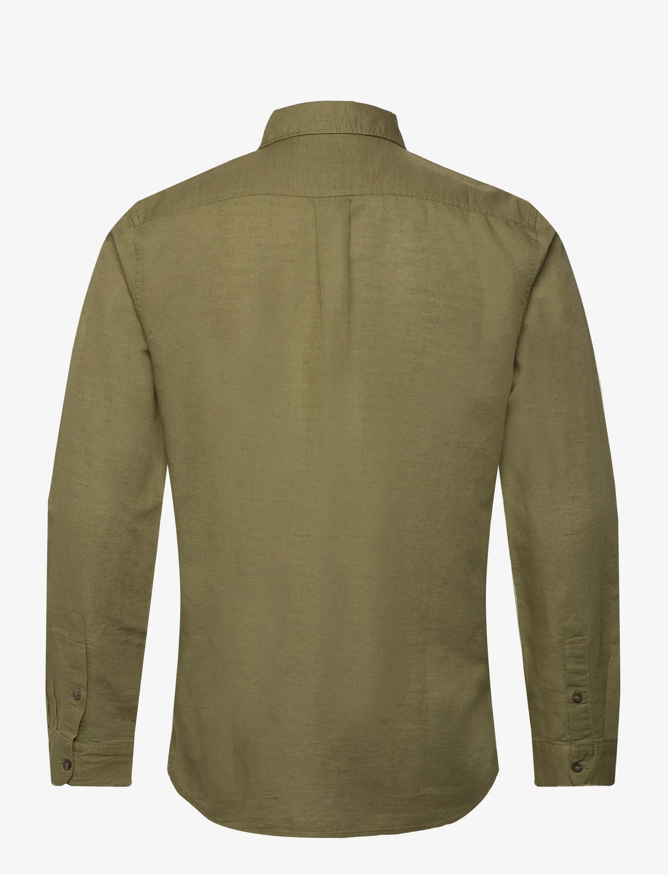 Wrangler - LS 1 PKT SHIRT - linnen overhemden - capulet olive - 1