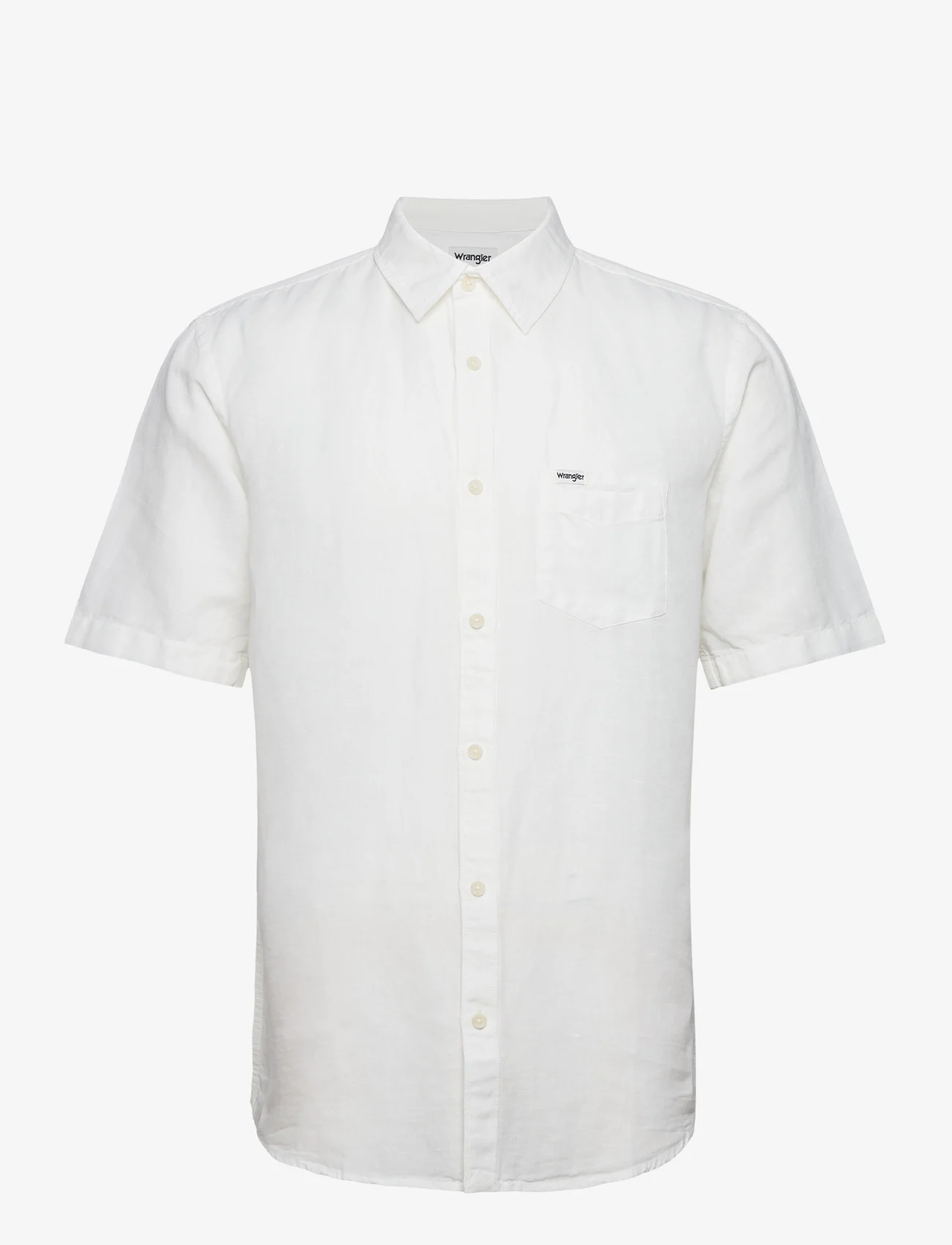 Wrangler - SS 1 PKT SHIRT - linen shirts - worn white - 0