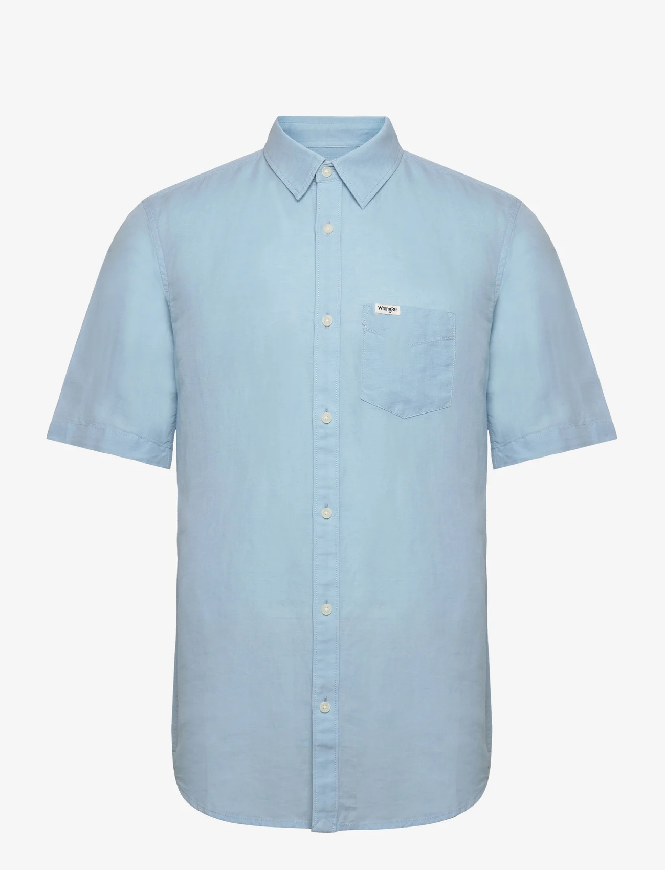 Wrangler - SS 1 PKT SHIRT - linen shirts - dream blue - 0