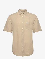Wrangler - SS 1 PKT SHIRT - linen shirts - plaza taupe - 0